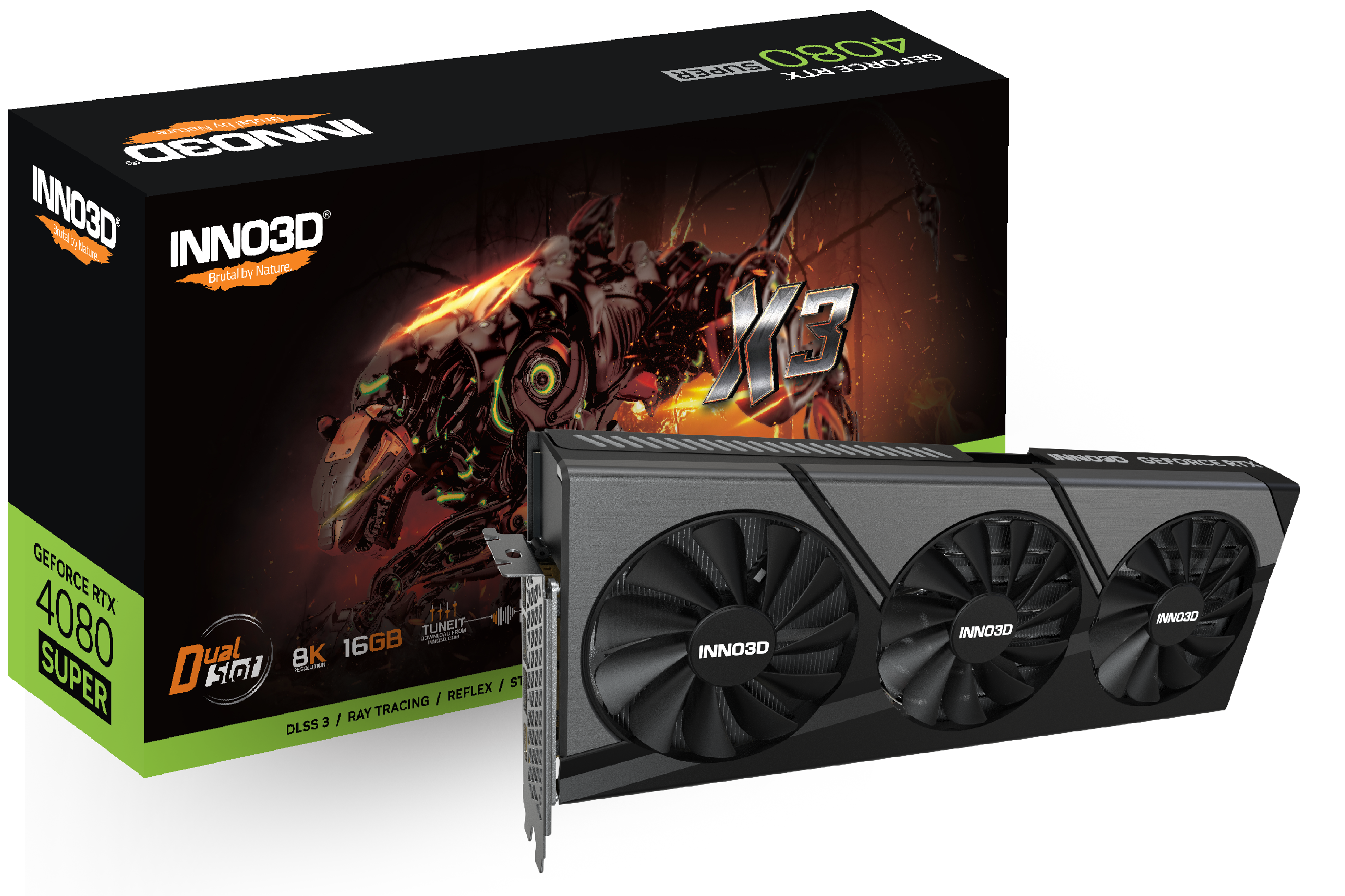 INNO3D GeForce RTX 4080 SUPER X3 16GB Grafikkarte 3xDP/HDMI