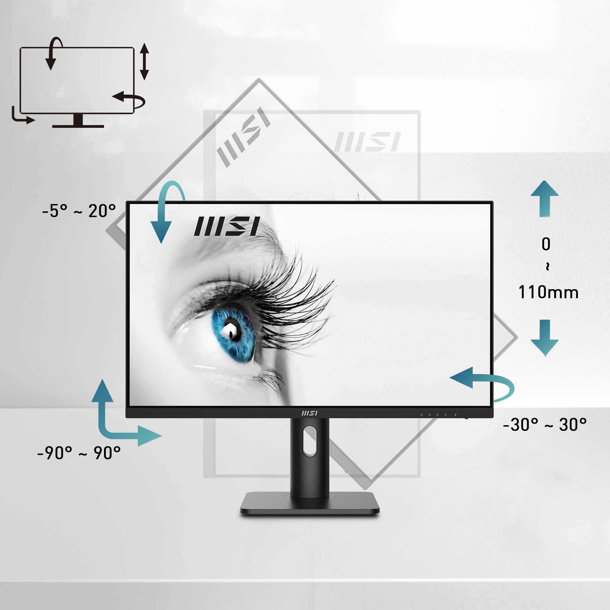 MSI Pro MP273APDE 69cm (27") FHD IPS Office Monitor 16:9 HDMI/DP/VGA 100Hz Sync