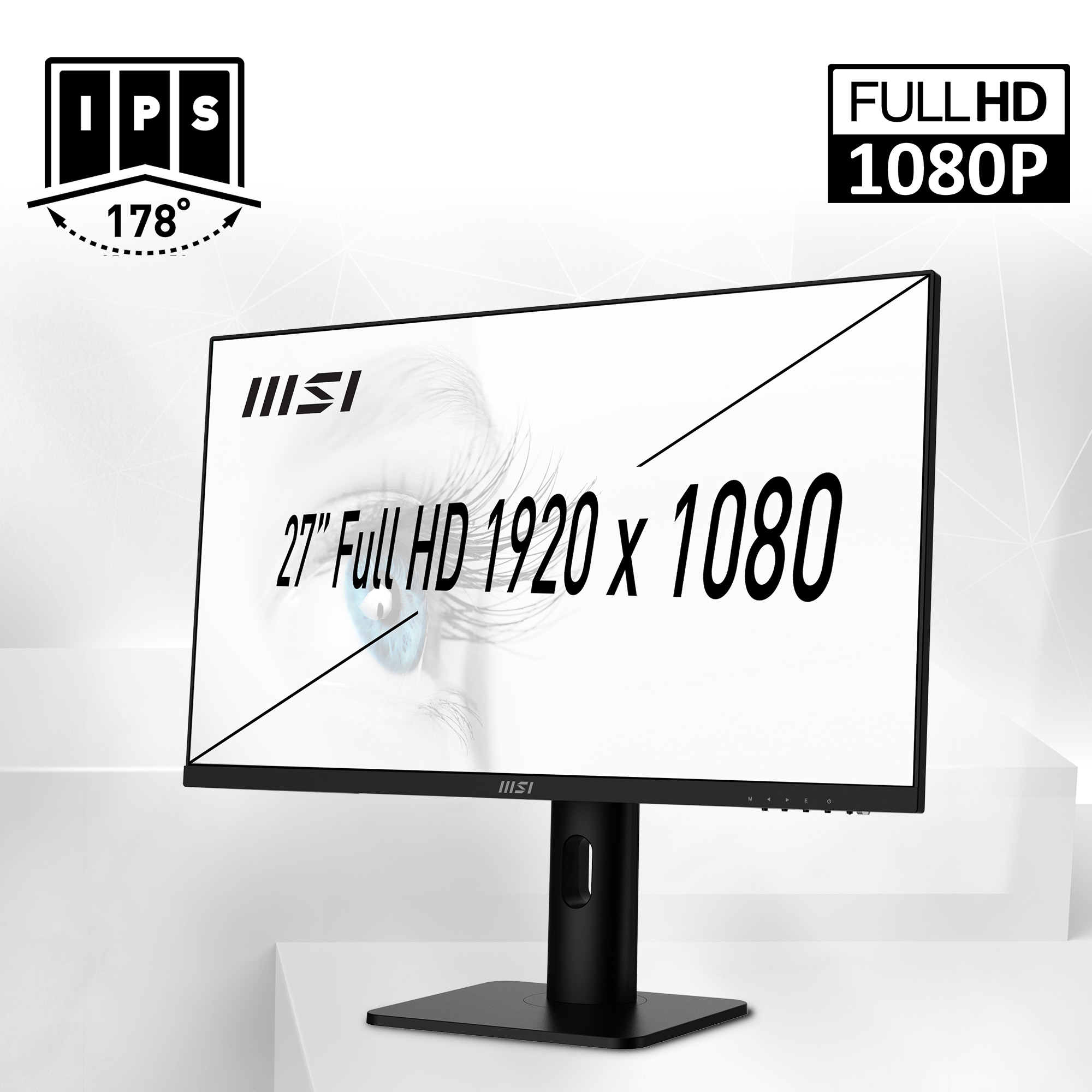 MSI Pro MP273APDE 69cm (27") FHD IPS Office Monitor 16:9 HDMI/DP/VGA 100Hz Sync