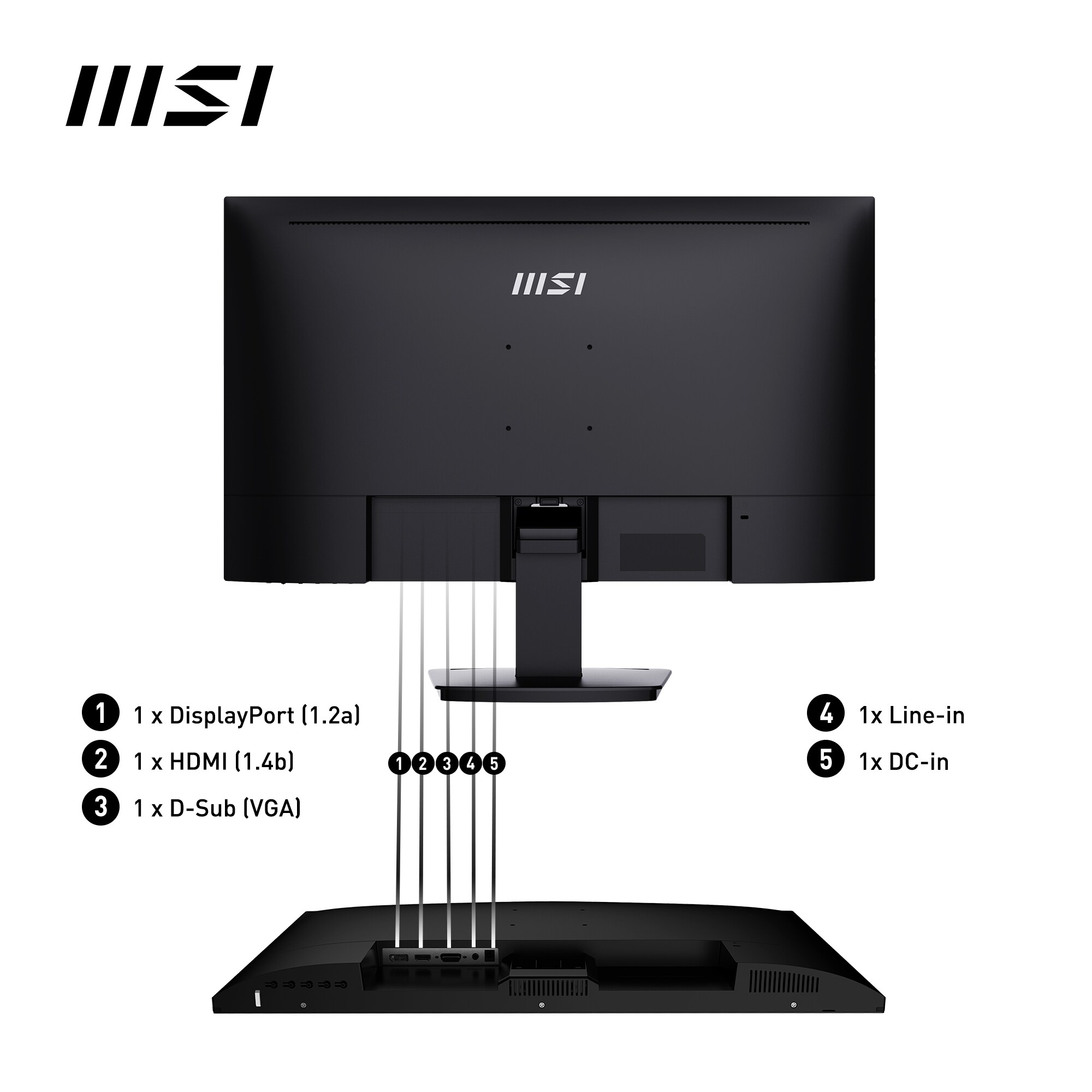 MSI Pro MP273ADE 69cm (27") FHD IPS Office Monitor 16:9 HDMI/DP/VGA 100Hz Sync