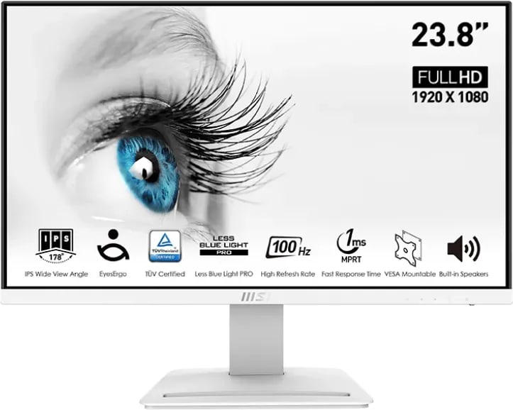 MSI Pro MP243XWDE 60cm (23,8") FHD IPS Office Monitor 16:9 HDMI/DP 100Hz Sync