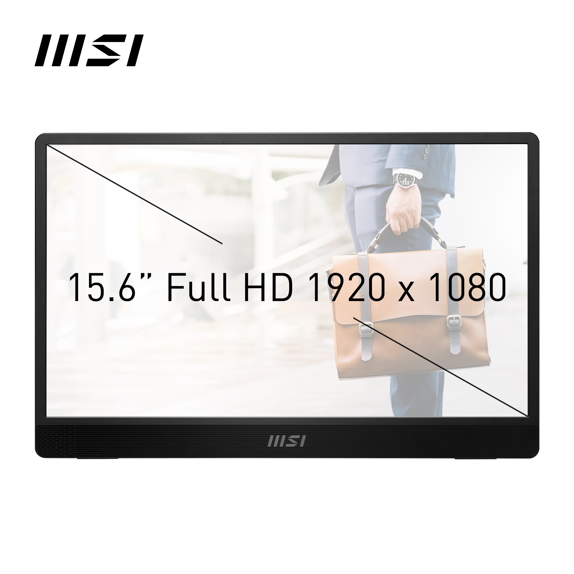 MSI Pro MP161DE E2 39,6cm (15,6") FHD IPS Mobiler Monitor 16:9 HDMI/USB-C (DP)