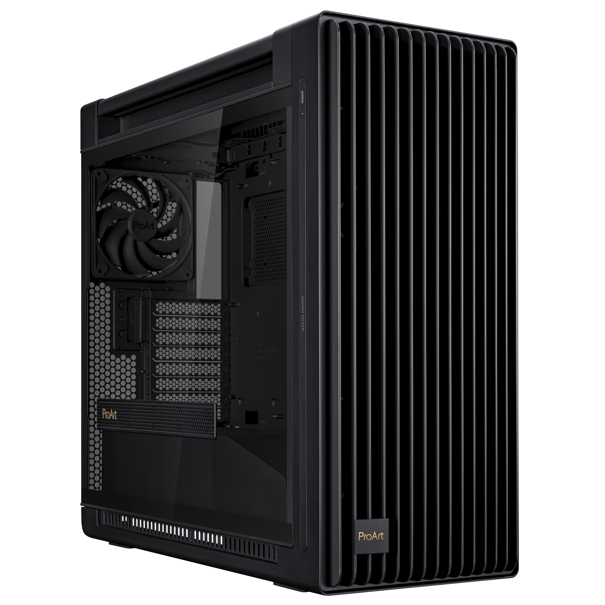 ASUS ProArt PA602 E-ATX Gaming Gehäuse Gehäuse mit Seitenfenster schwarz