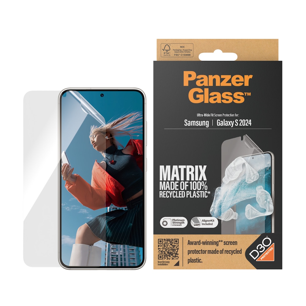PanzerGlass MATRIX Screen Protector mit D3O Samsung Galaxy S24 ++
