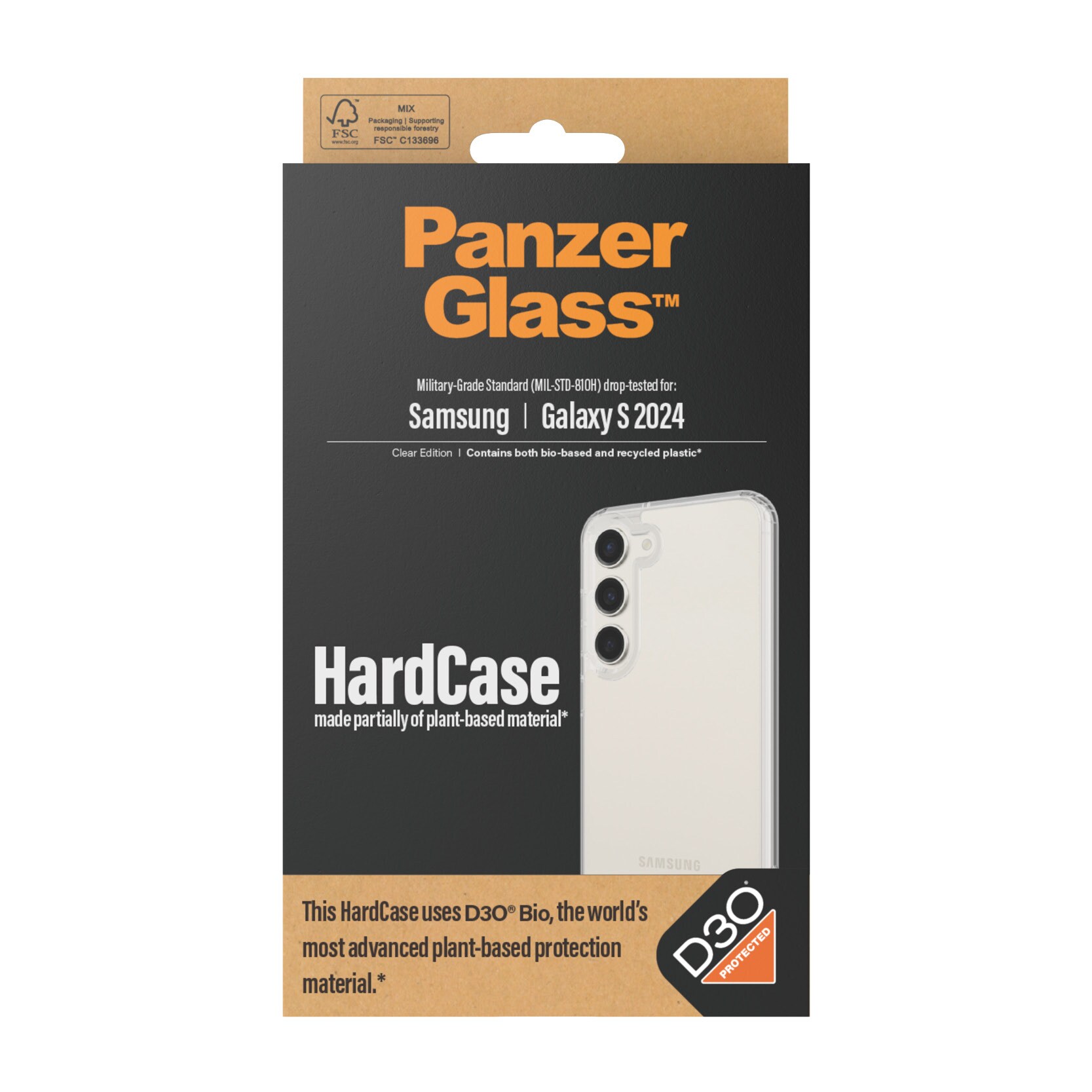 PanzerGlass Hardcase mit D3O für Samsung Galaxy S24 Transparent