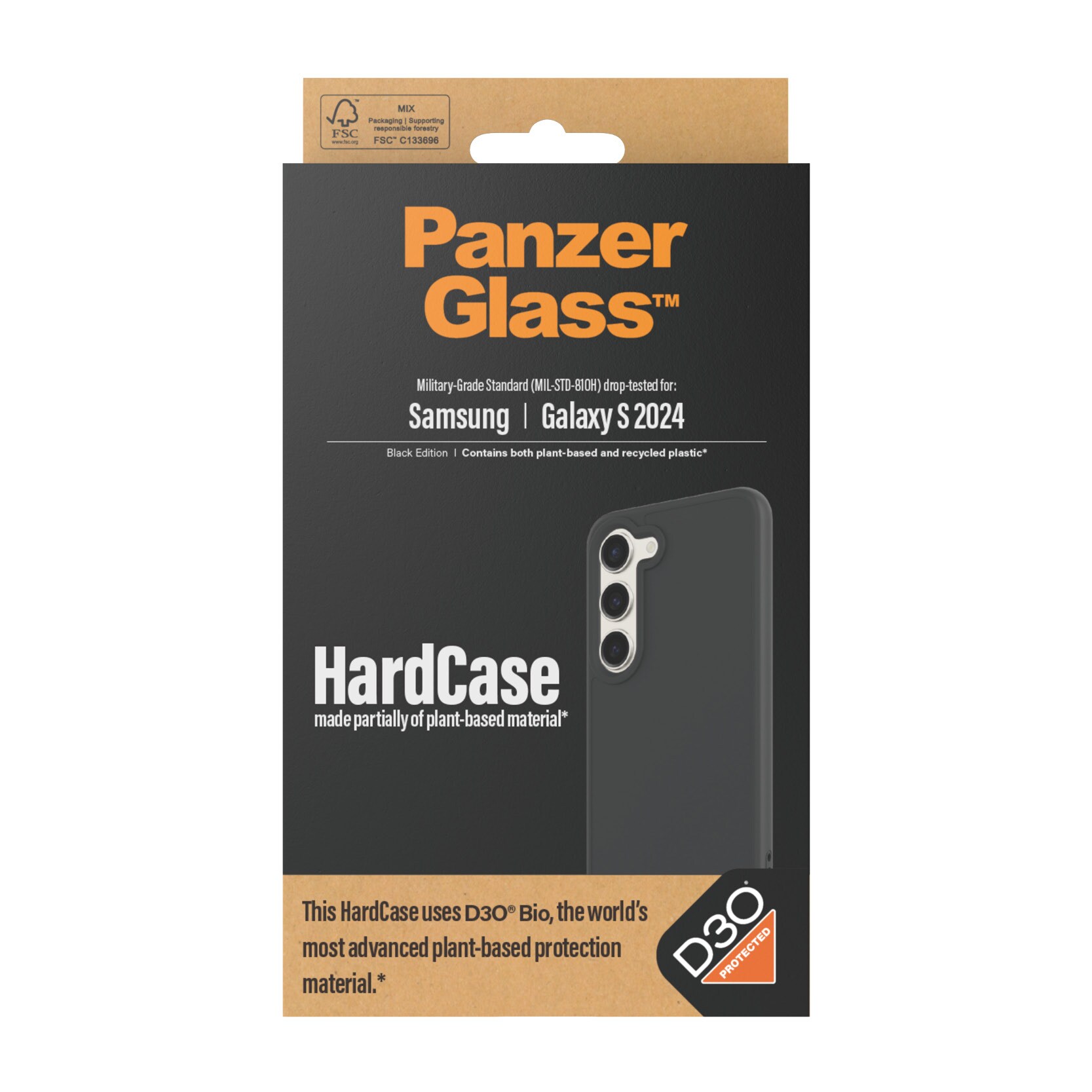 PanzerGlass Hardcase mit D3O für Samsung Galaxy S24 Schwarz