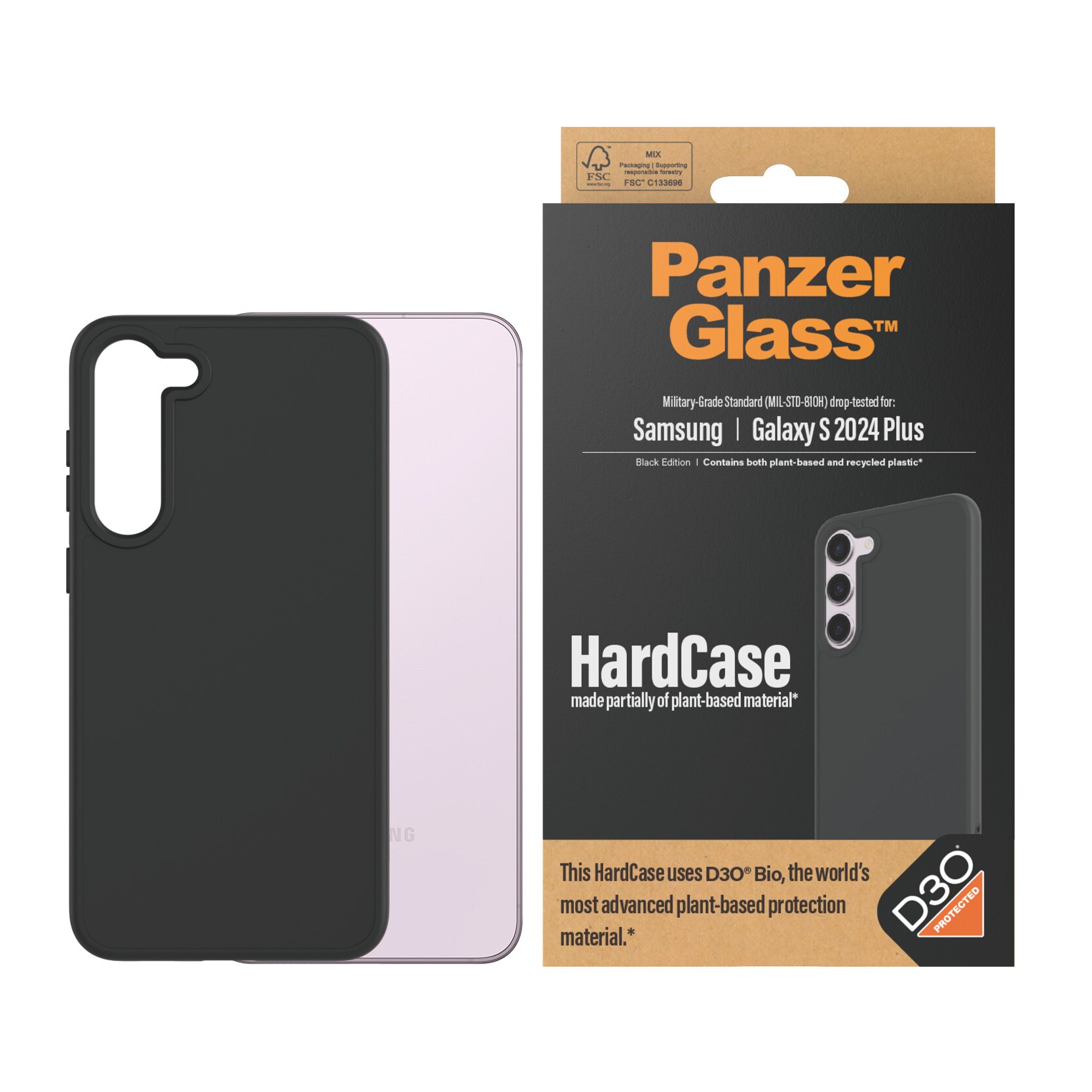 PanzerGlass Hardcase mit D3O für Samsung Galaxy S24 Plus Schwarz