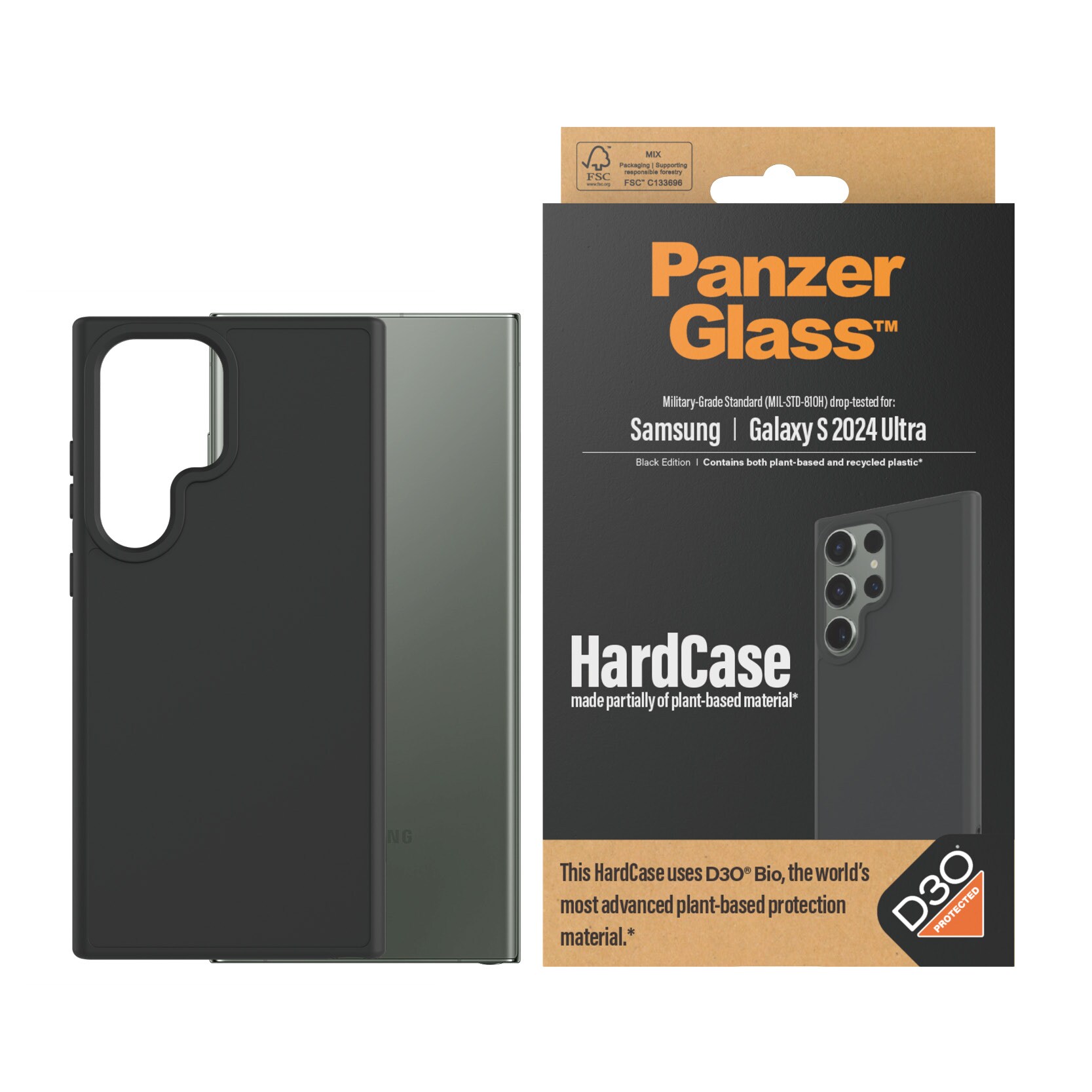 PanzerGlass Hardcase mit D3O für Samsung Galaxy S24 Ultra Schwarz