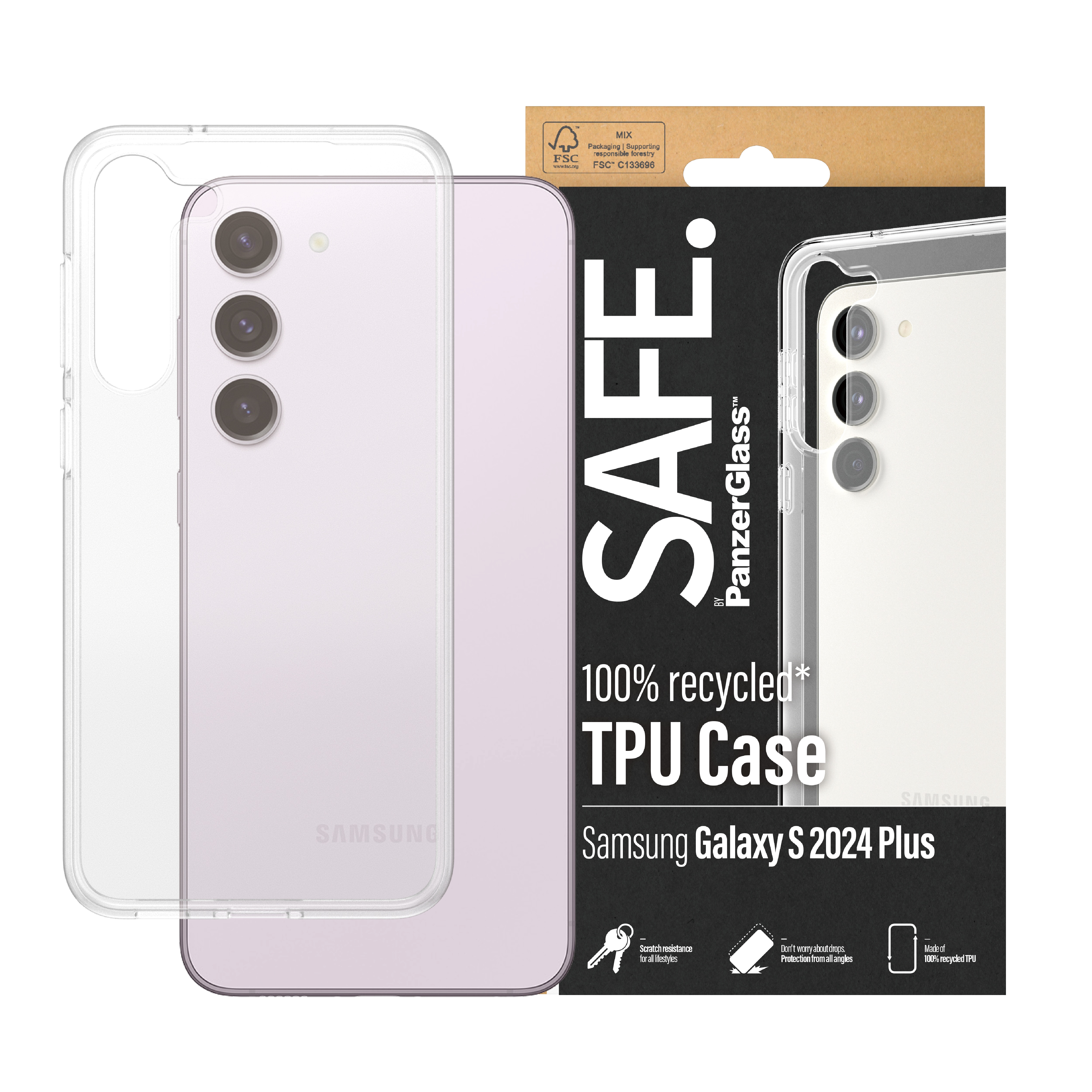 PanzerGlass SAFE TPU Case für Samsung Galaxy S24 Plus Transparent