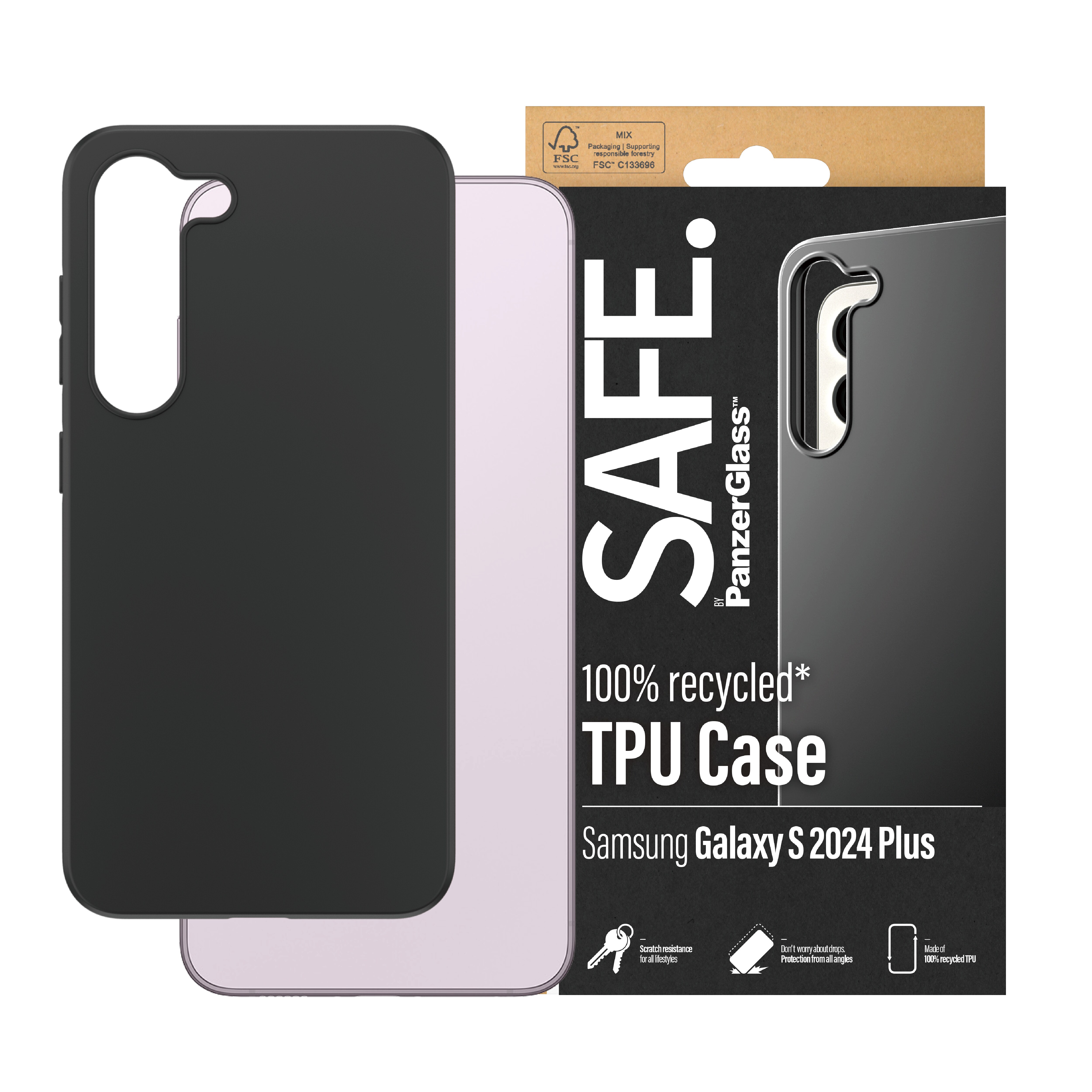 PanzerGlass SAFE TPU Case für Samsung Galaxy S24 Plus Schwarz