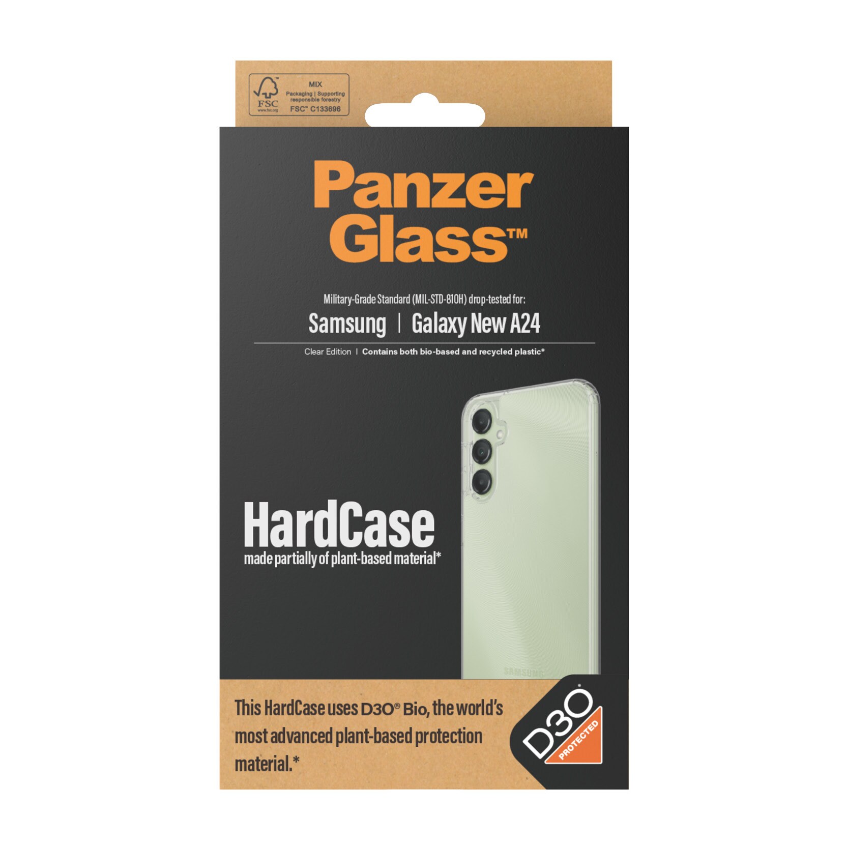 PanzerGlass Hardcase mit D3O für Samsung Galaxy A24 5G Transparent