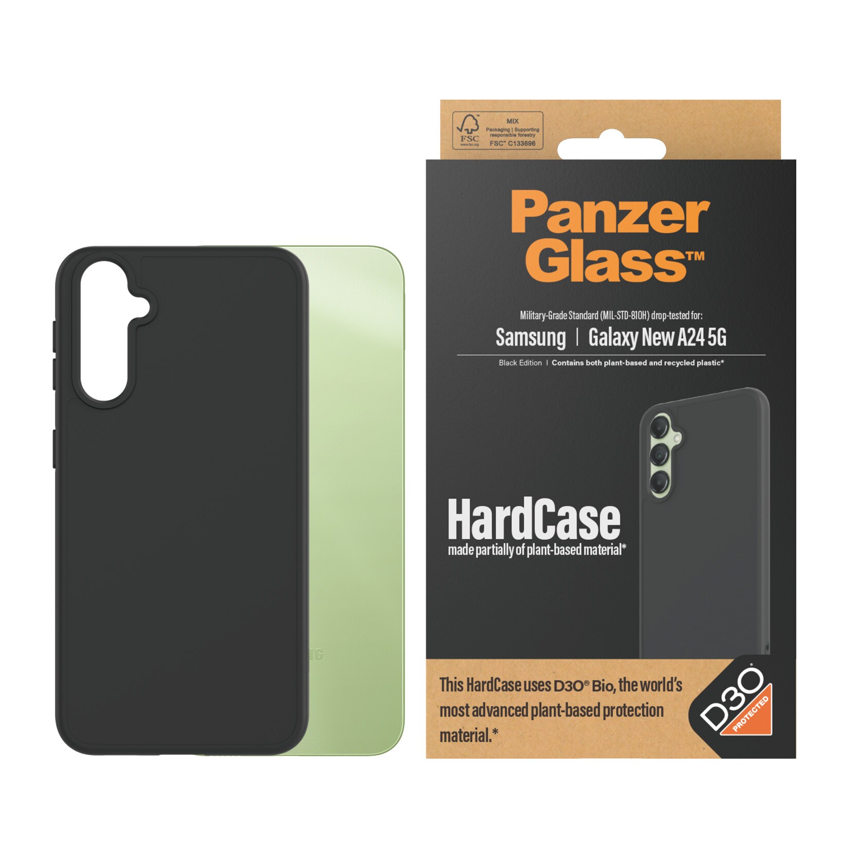 PanzerGlass Hardcase mit D3O für Samsung Galaxy A24 5G Schwarz