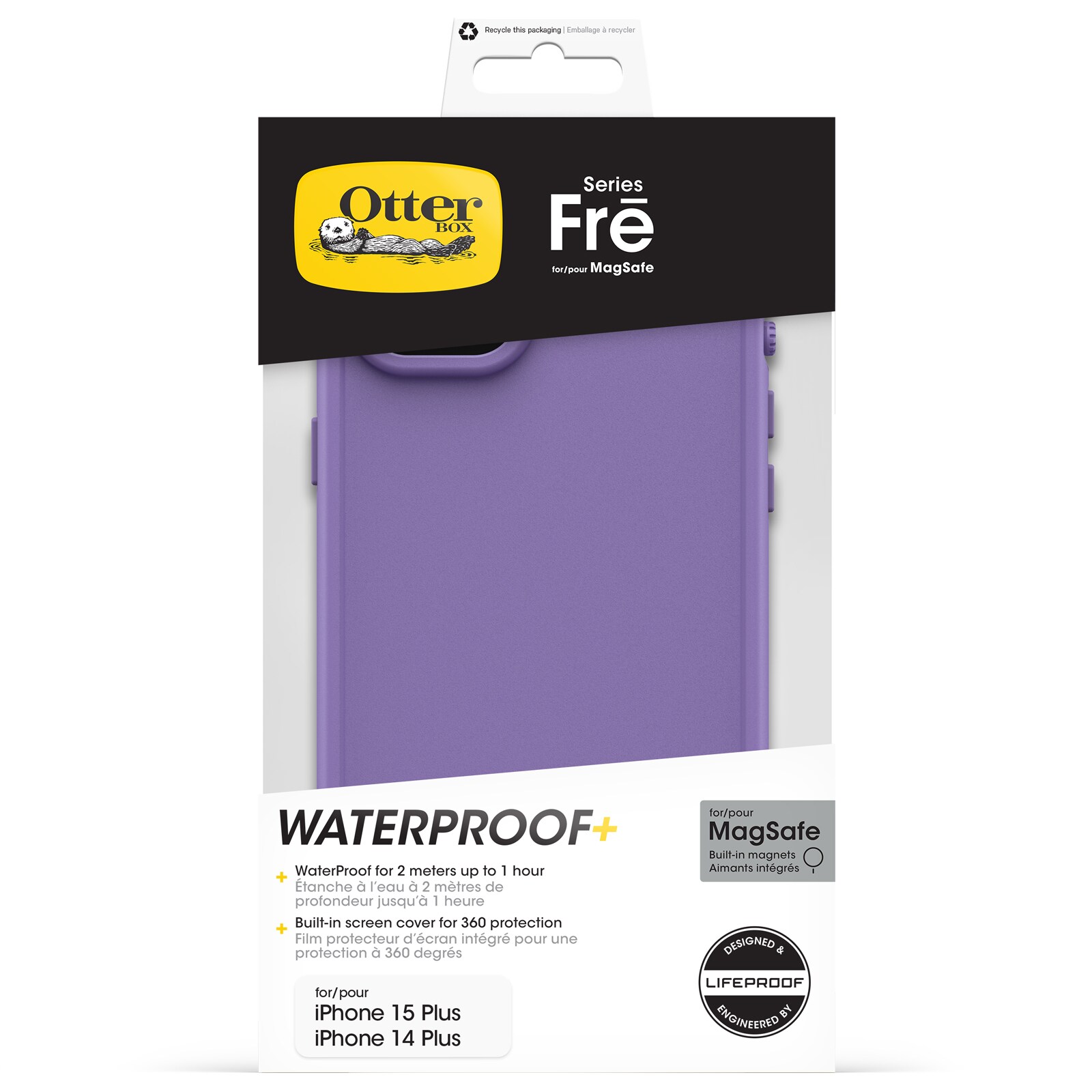 OtterBox Fre MagSafe Case Apple iPhone 15 Plus Lila