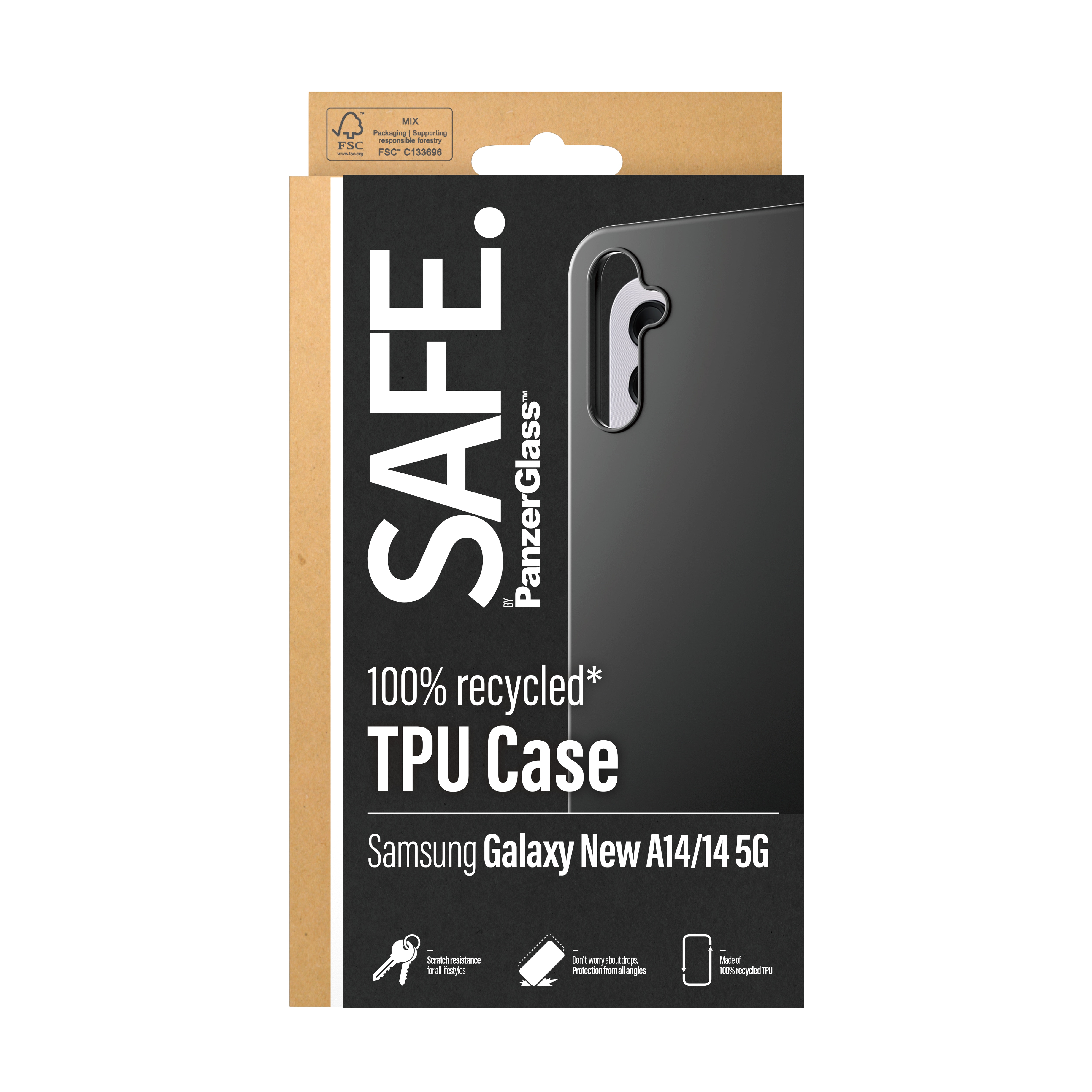 PanzerGlass SAFE TPU Case für Samsung Galaxy A14/A14 5G Schwarz