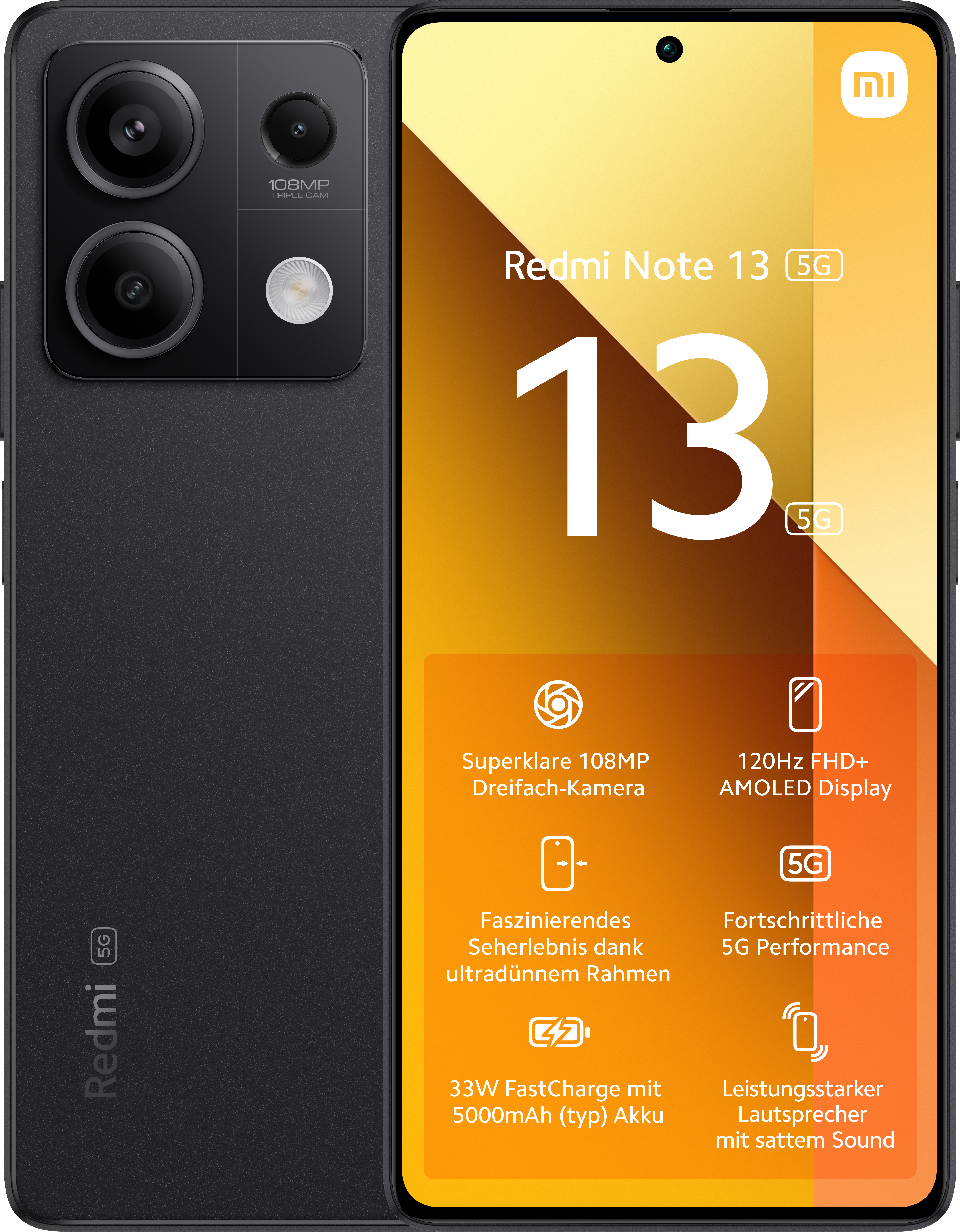 Xiaomi Redmi Note 13 5G 8/256GB Dual-SIM Smartphone graphite black