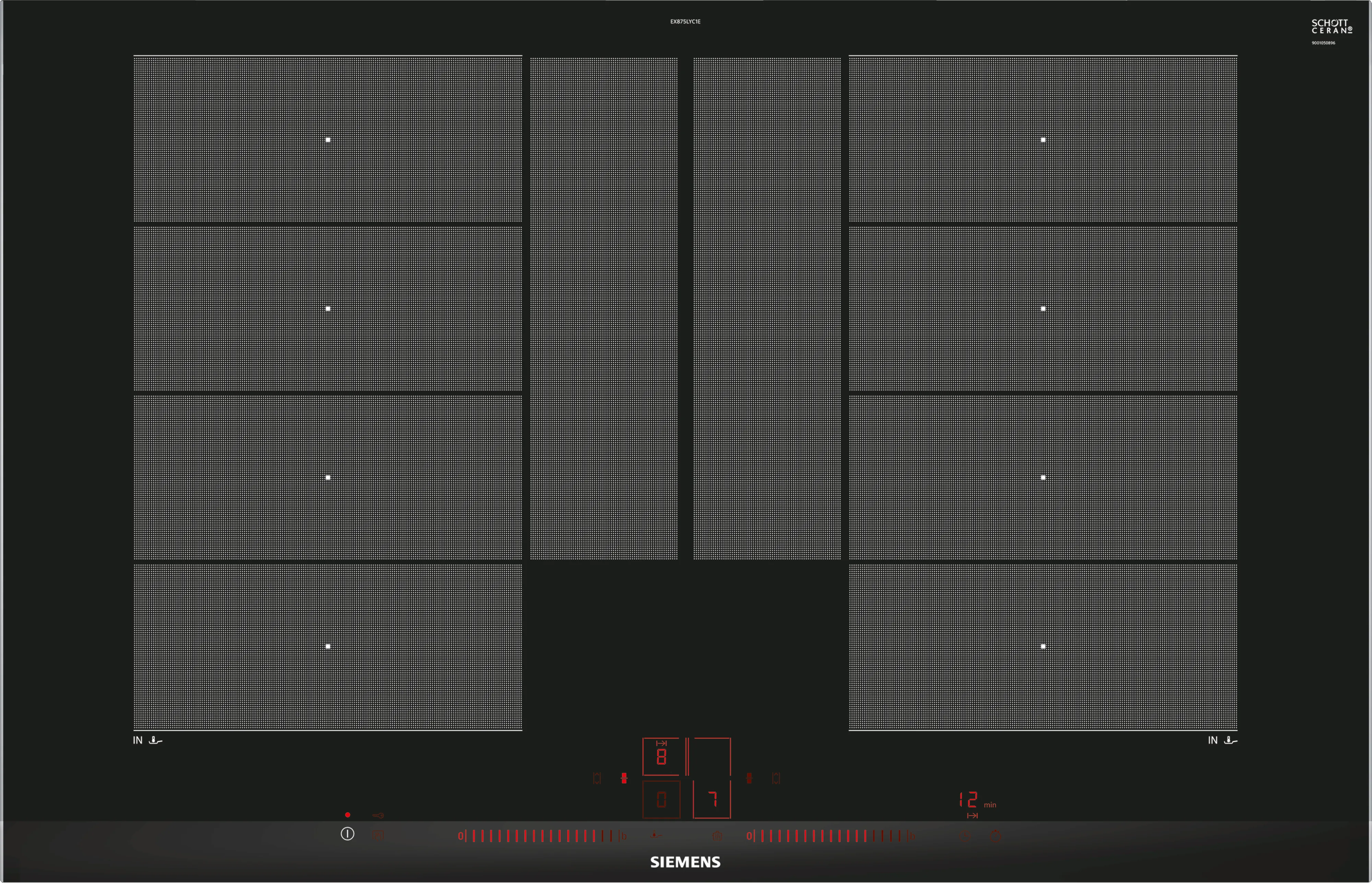 *Siemens EX875LYC1E iQ700 Einbau-Induktionskochfeld autark 80cm Facetten-Design