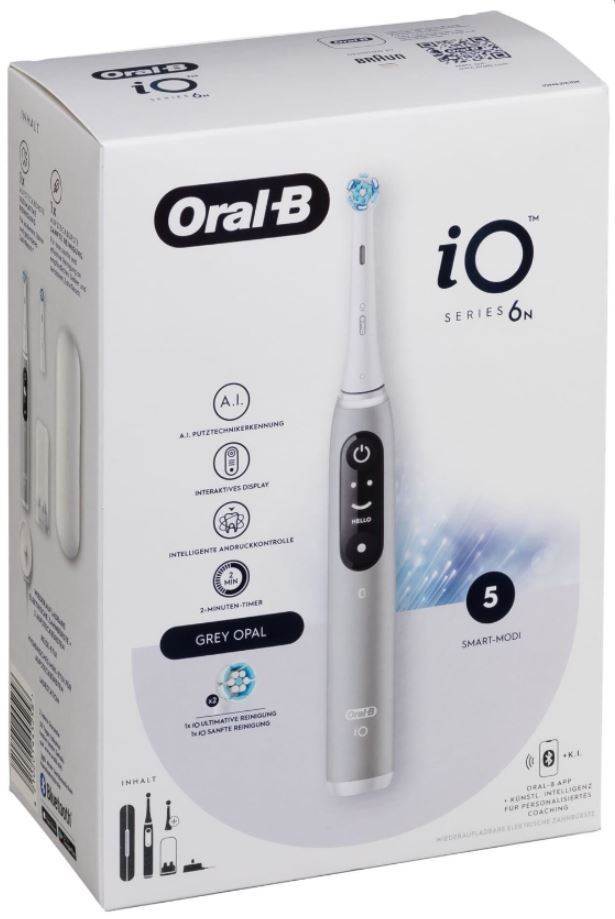 Oral-B iO Series 6N Elektrische Zahnbürste grey opal