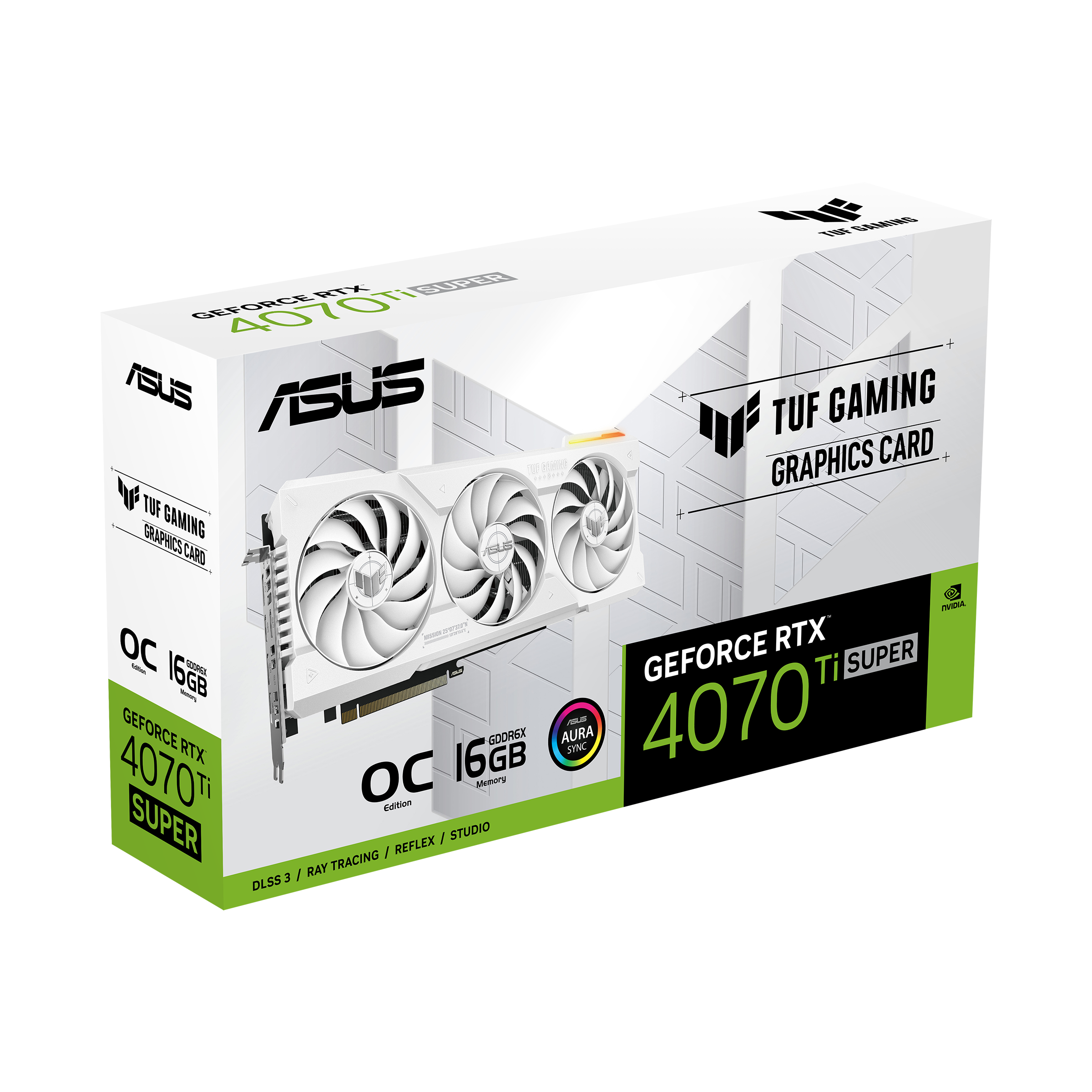 ASUS TUF GeForce RTX 4070Ti Super GAMING OC 16GB Grafikkarte White