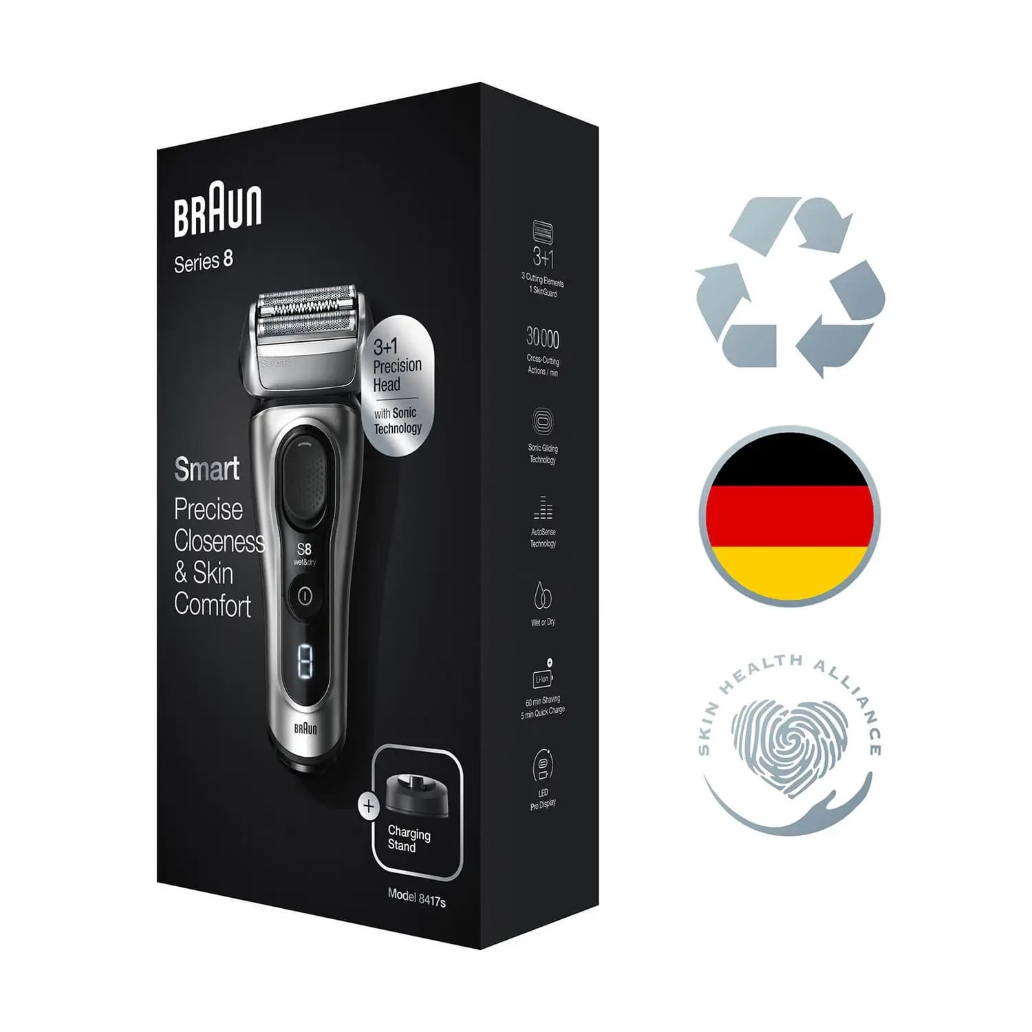 Braun Series 8 - 8417s Elektrorasierer Wet&amp;Dry schwarz