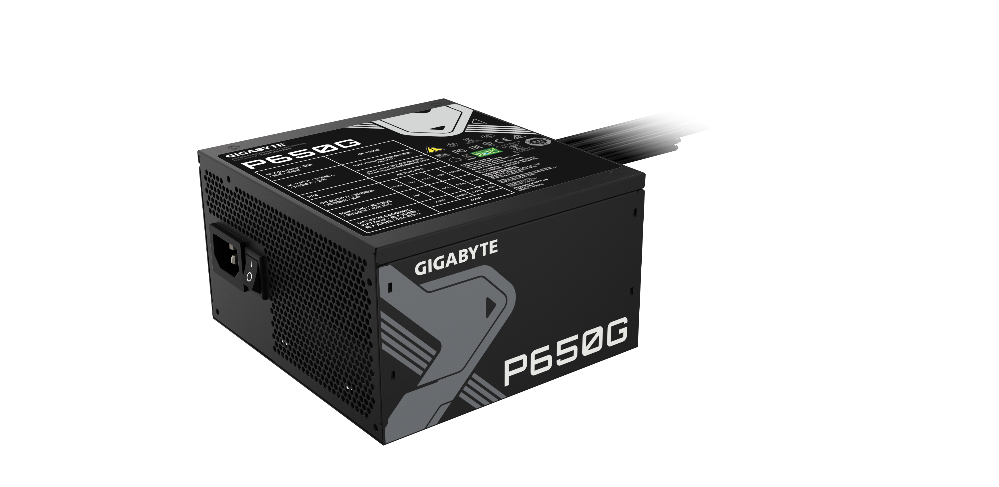 Gigabyte P650G 650W ATX Netzteil, 80+ Gold, 120 mm Lüfter