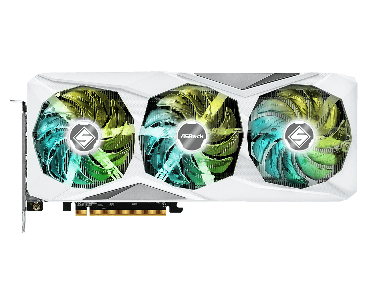 ASROCK Radeon RX 7600 XT Steel Legend White 16GB OC Grafikkarte