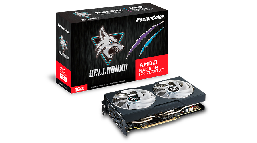 Hellhound AMD Radeon™ RX 7600 XT 16GB GDDR6 - PowerColor