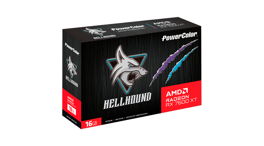 POWERCOLOR Radeon RX 7600 XT Hellhound 16GB DDR6 OC Grafikkarte