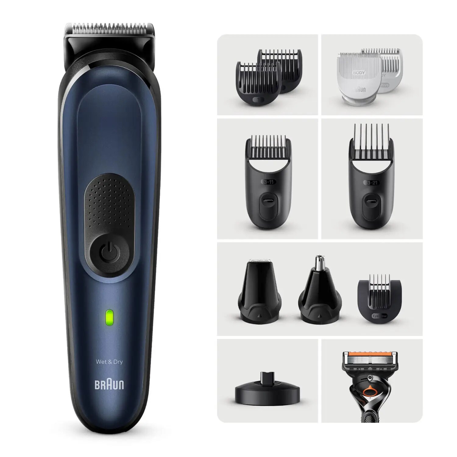 Braun MGK7450 All-In-One 11-in-1 Styling Set - für Bart, Haare und Bodygrooming