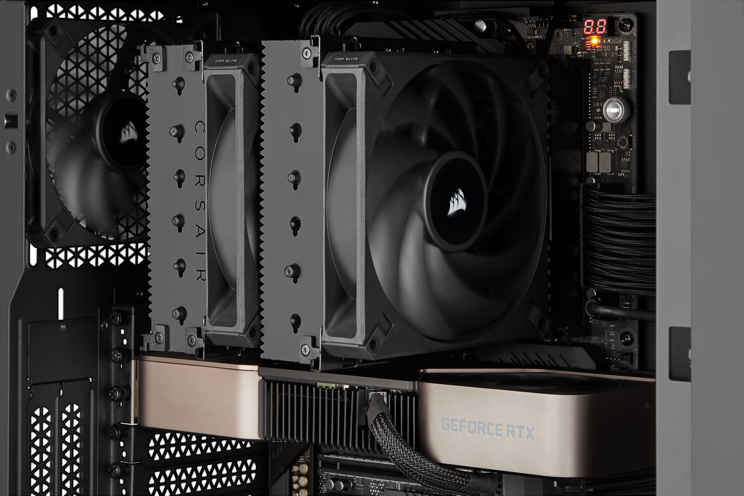 Corsair A115 Twin Tower Luftkühler für Intel und AMD CPU, 2x 140mm Elite Lüfter