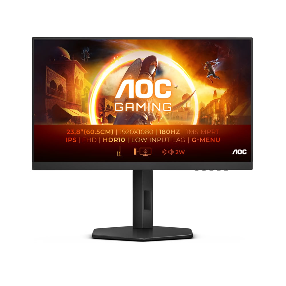 AOC 24G4X 60,5cm (23,8“) FHD IPS Gaming Monitor 16:9 HDMI/DP 180Hz 1ms G-Sync