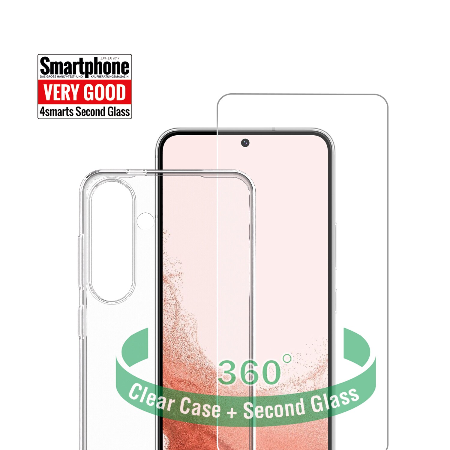 4smarts 360° Protection Set für Samsung Galaxy S24, transparent