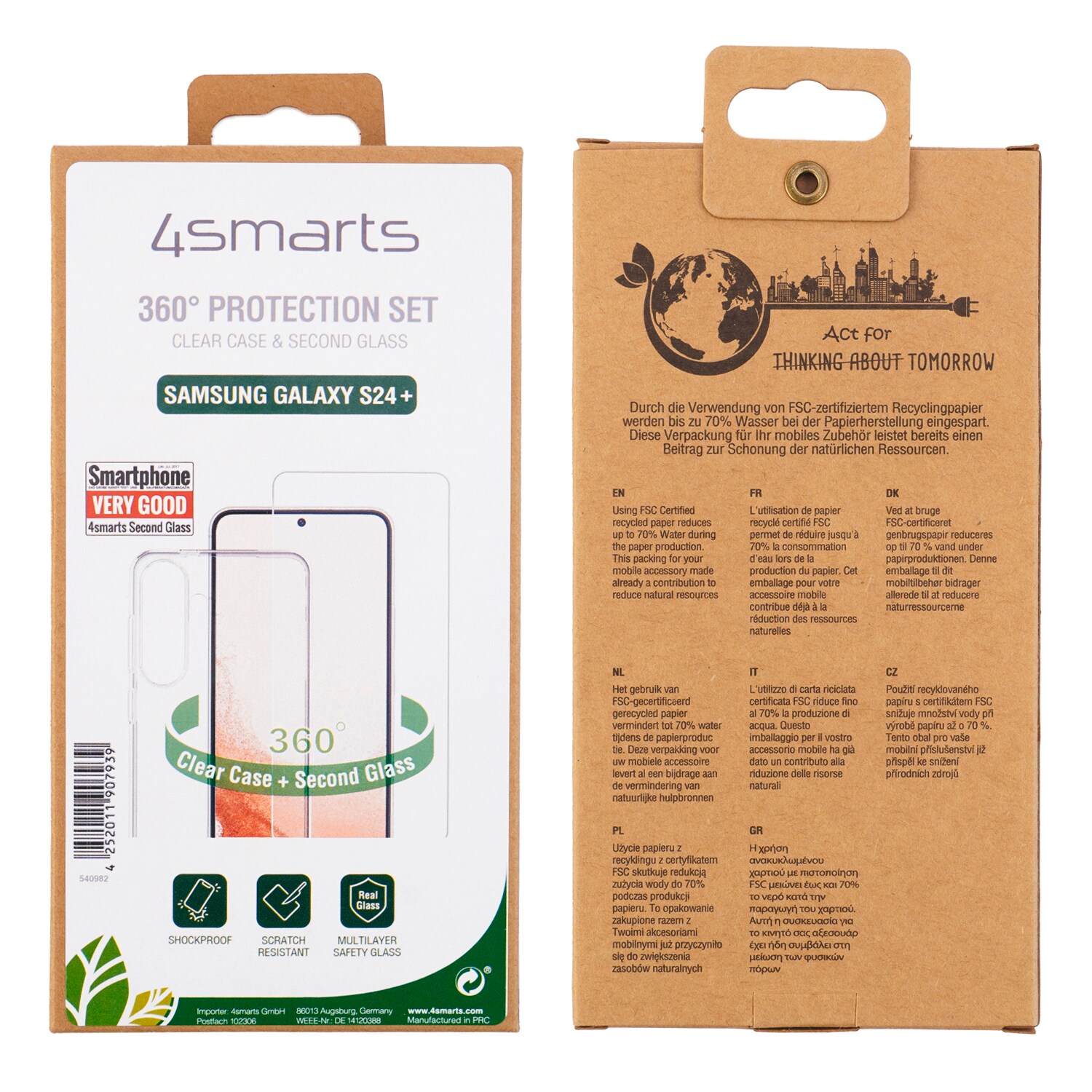 4smarts 360° Protection Set für Samsung Galaxy S24+, transparent