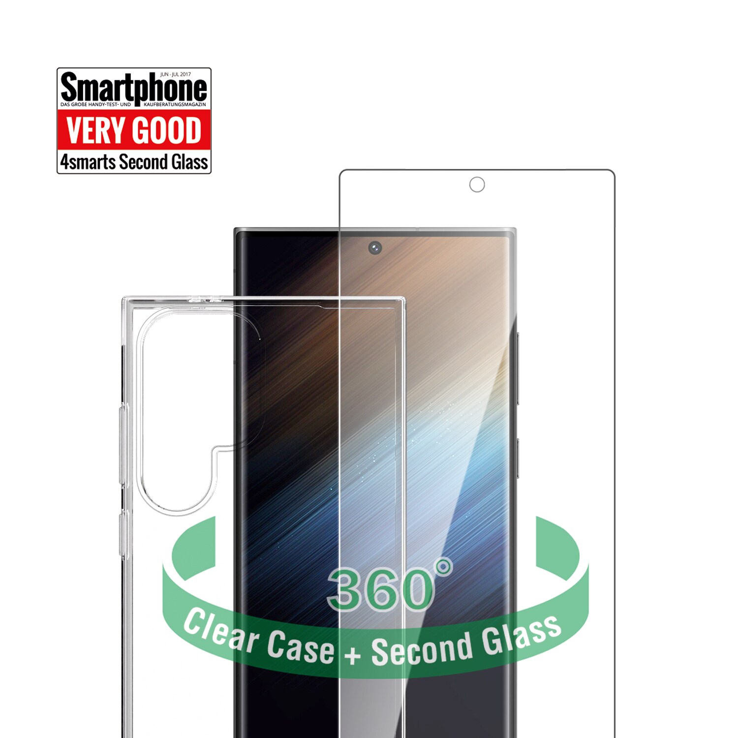 4smarts 360° Protection Set für Samsung Galaxy S24 Ultra, transparent