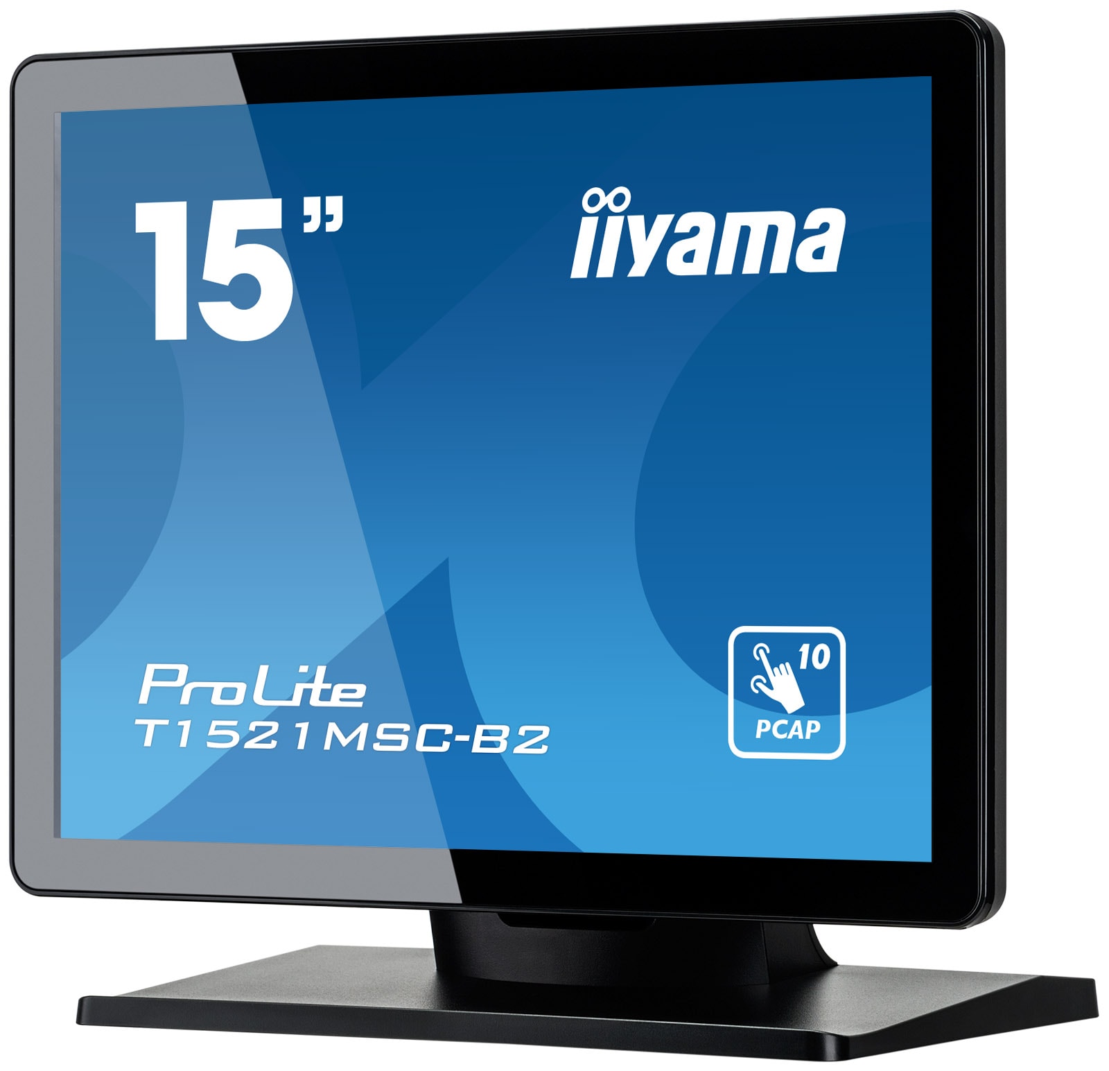 iiyama ProLite T1521MSC-B2 38cm (15") 10-Punkt Multitouch-Monitor TN VGA/DP/HDMI