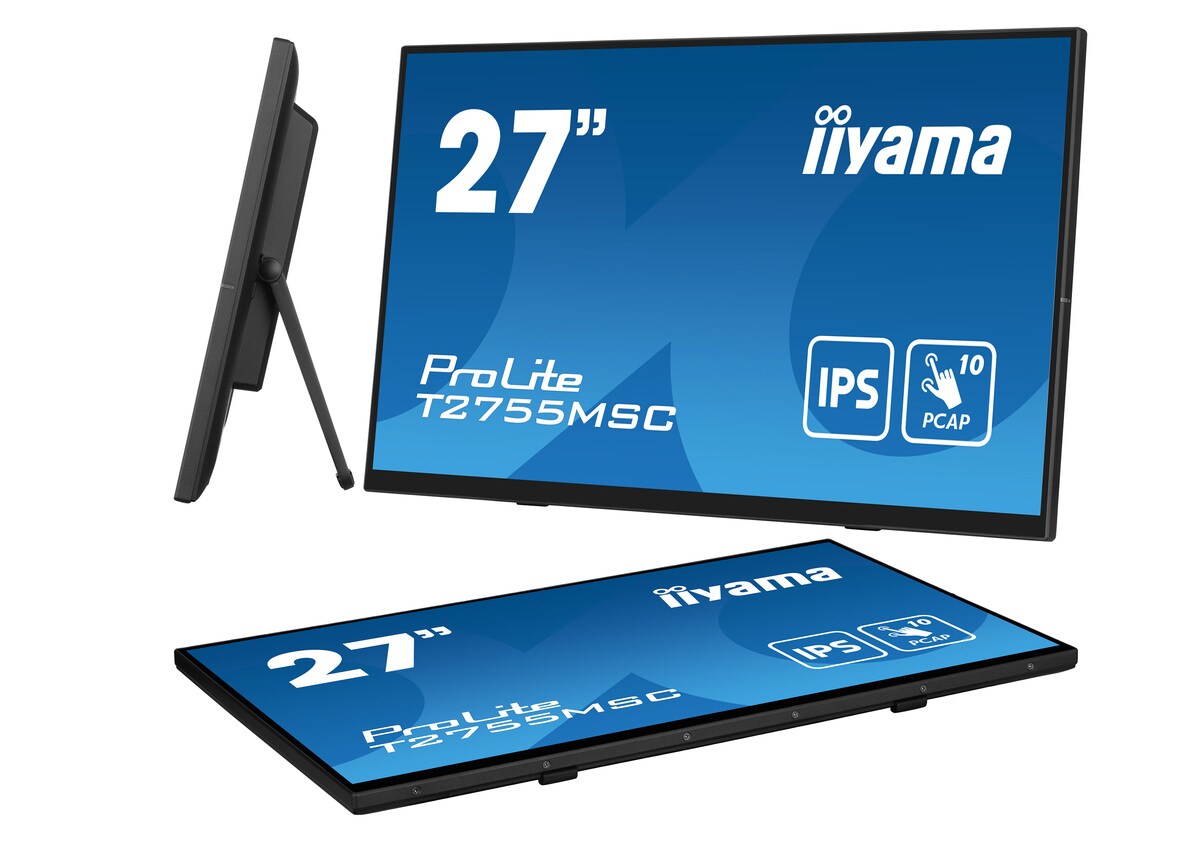 iiyama ProLite T2755MSC-B1 68,6cm (27") FHD IPS Multi-Touch Monitor HDMI/DP/USB