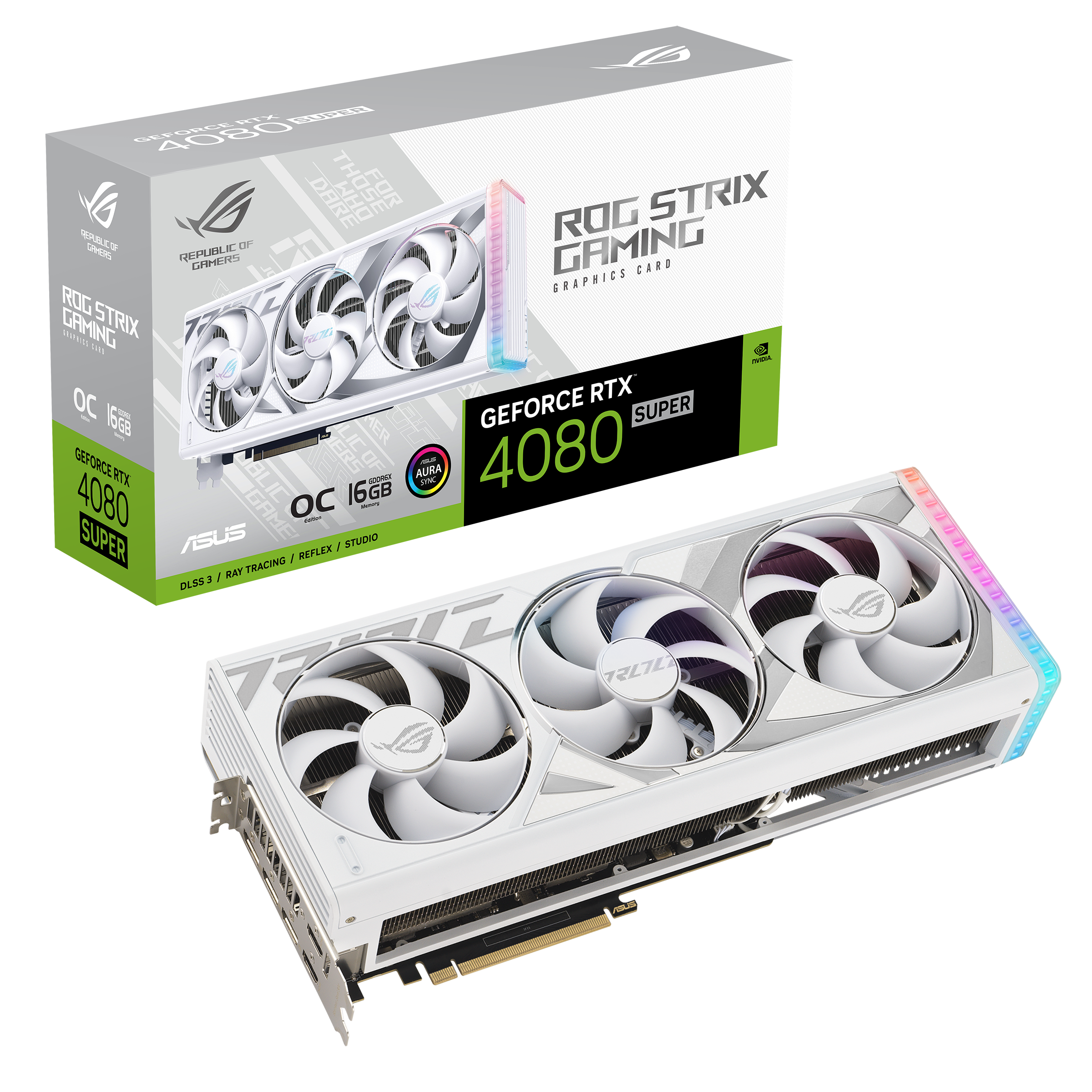 ASUS ROG-STRIX GeForce RTX4080 Super OC 16GB GAMING White Edition Grafikkarte