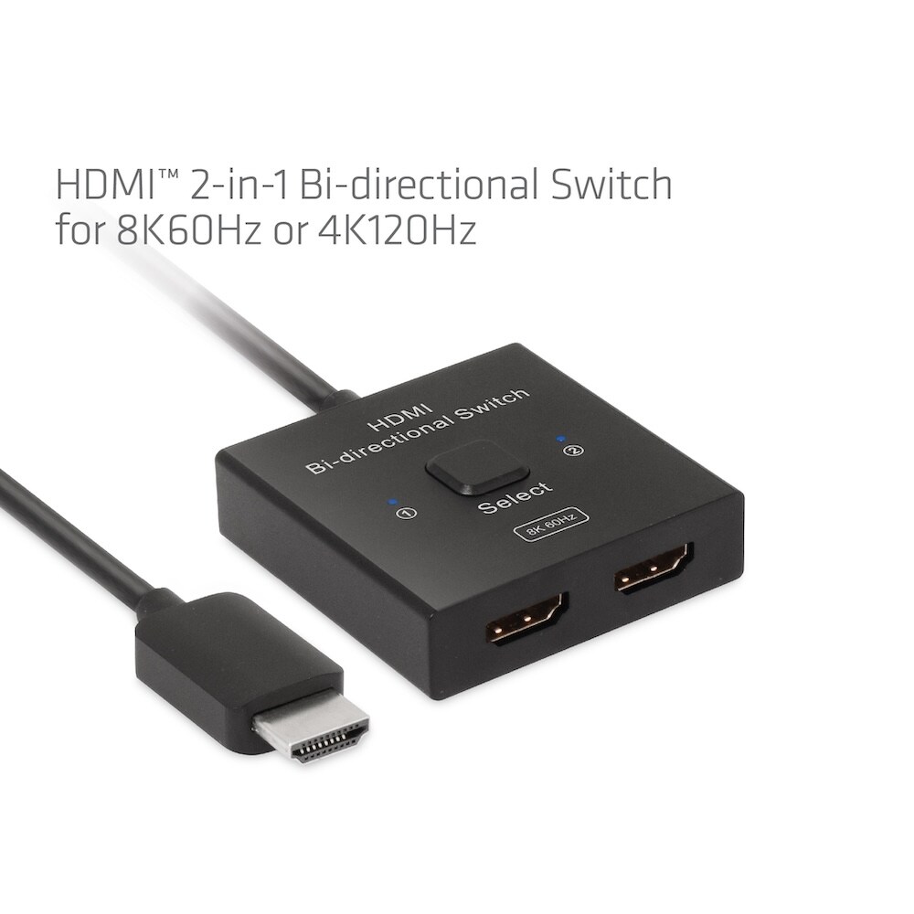 Club 3D HDMI 2-in-1 bidirektionaler Switch 0,5m für 8K60Hz oder 4K120Hz