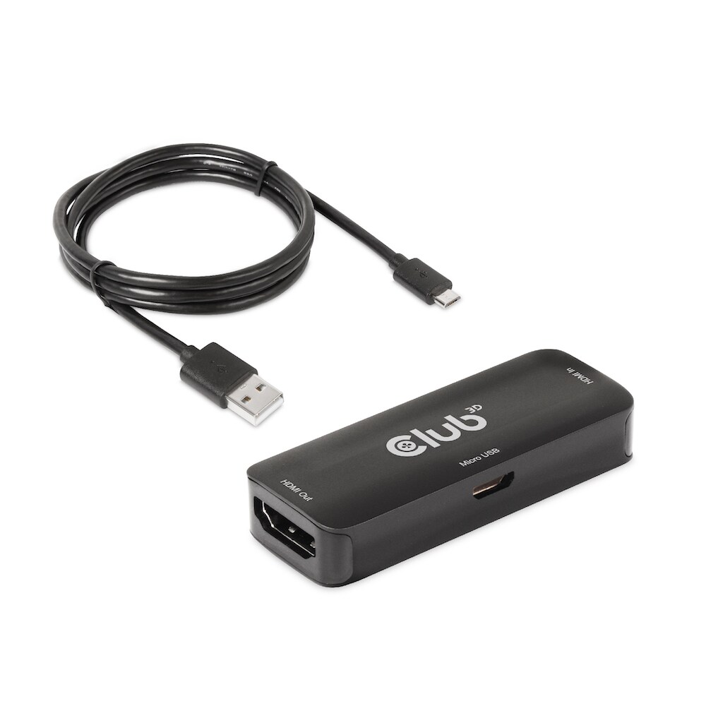 Club 3D HDMI Aktiver 4K60Hz Repeater B/B Micro USB Adapter