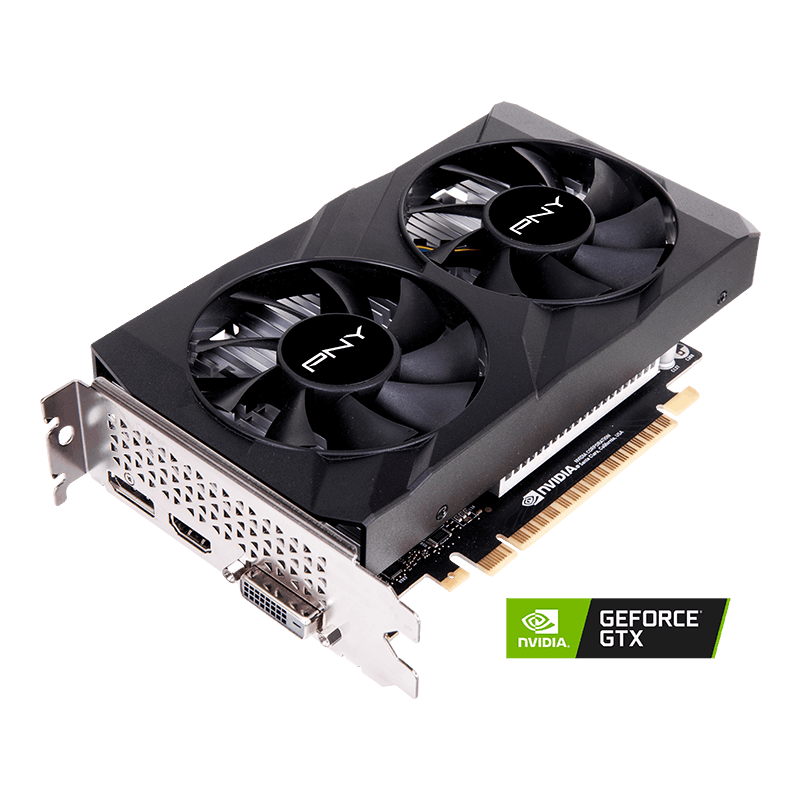 PNY GeForce GTX 1650 DUAL 4GB GDDR6 VERTO Dual Fan Grafikkarte HDMI/DP