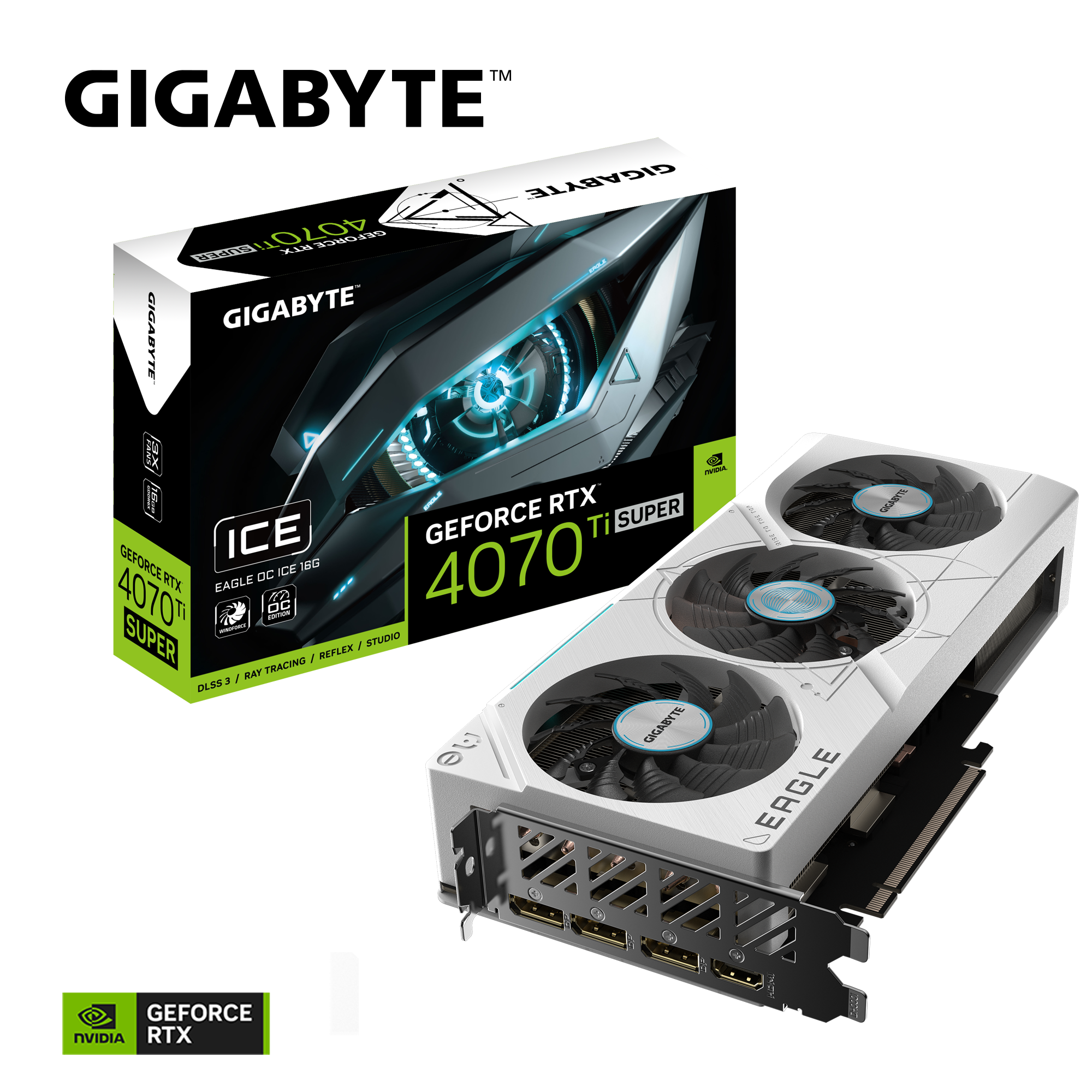 GIGABYTE GeForce RTX 4070Ti SUPER 16GB Eagle OC ICE Grafikkarte