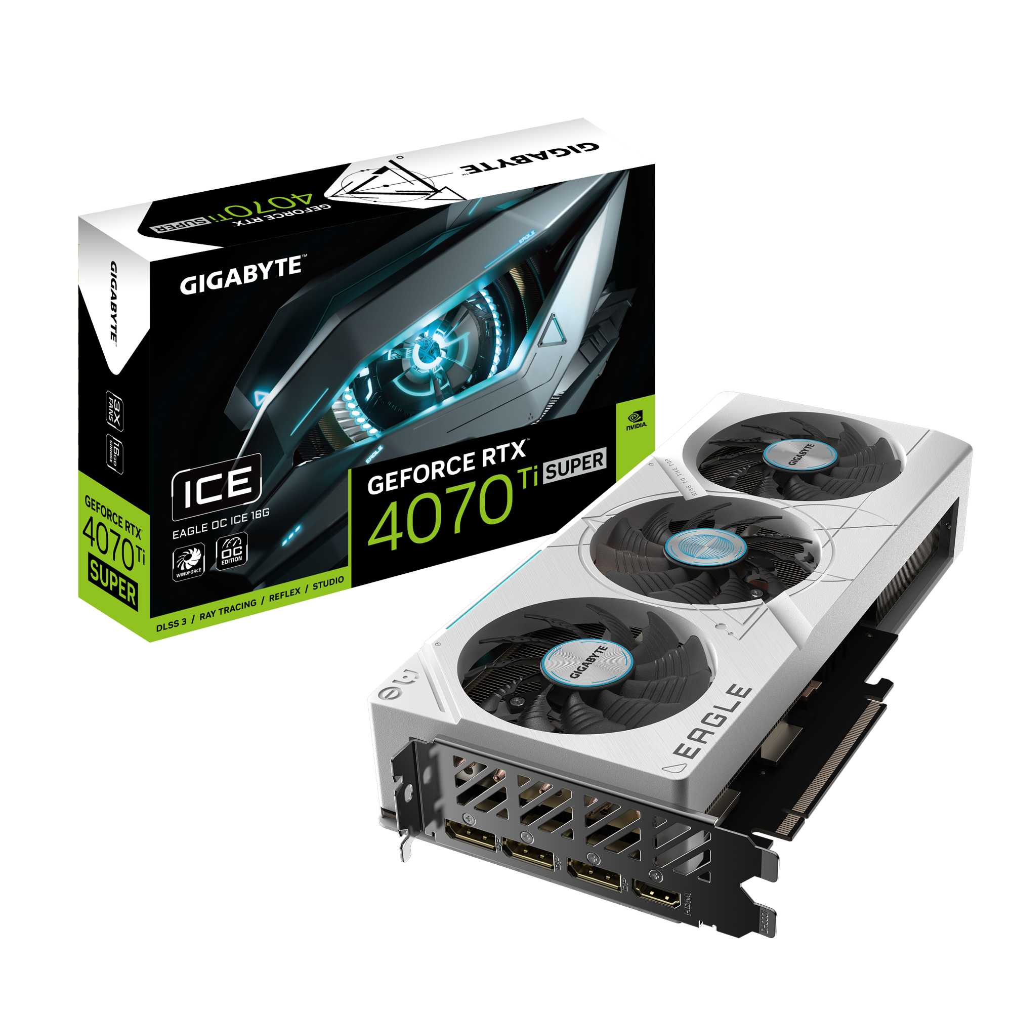 GIGABYTE GeForce RTX 4070Ti SUPER 16GB Eagle OC ICE Grafikkarte