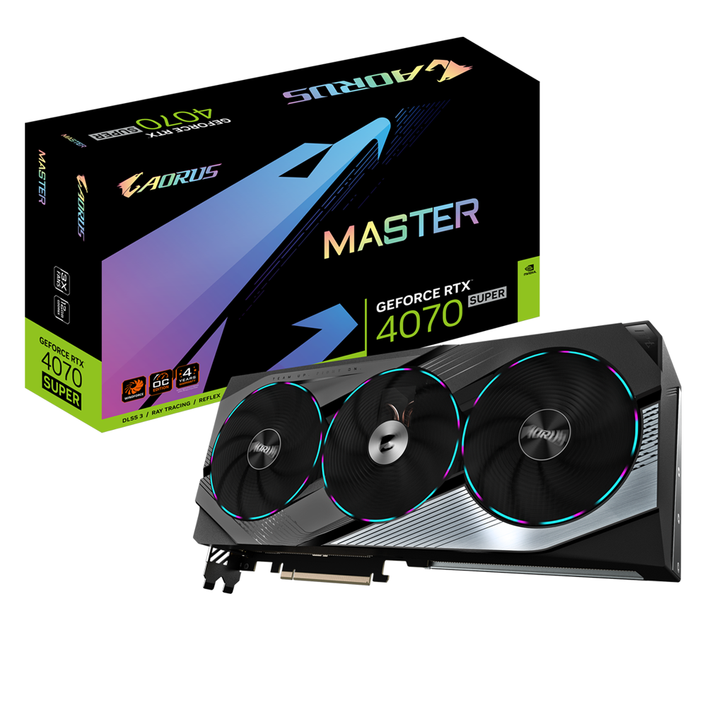 GIGABYTE AORUS GeForce RTX 4070 SUPER 12GB Master Grafikkarte