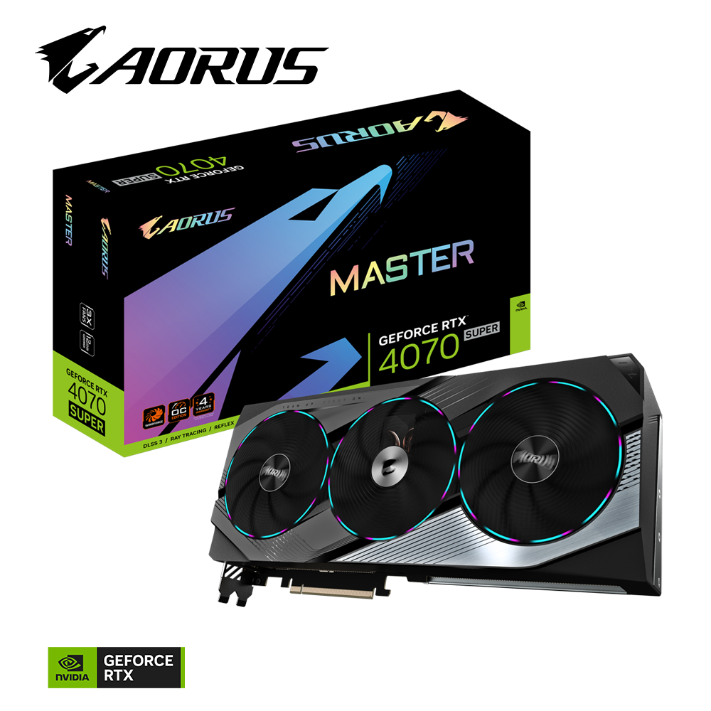 GIGABYTE AORUS GeForce RTX 4070 SUPER 12GB Master Grafikkarte