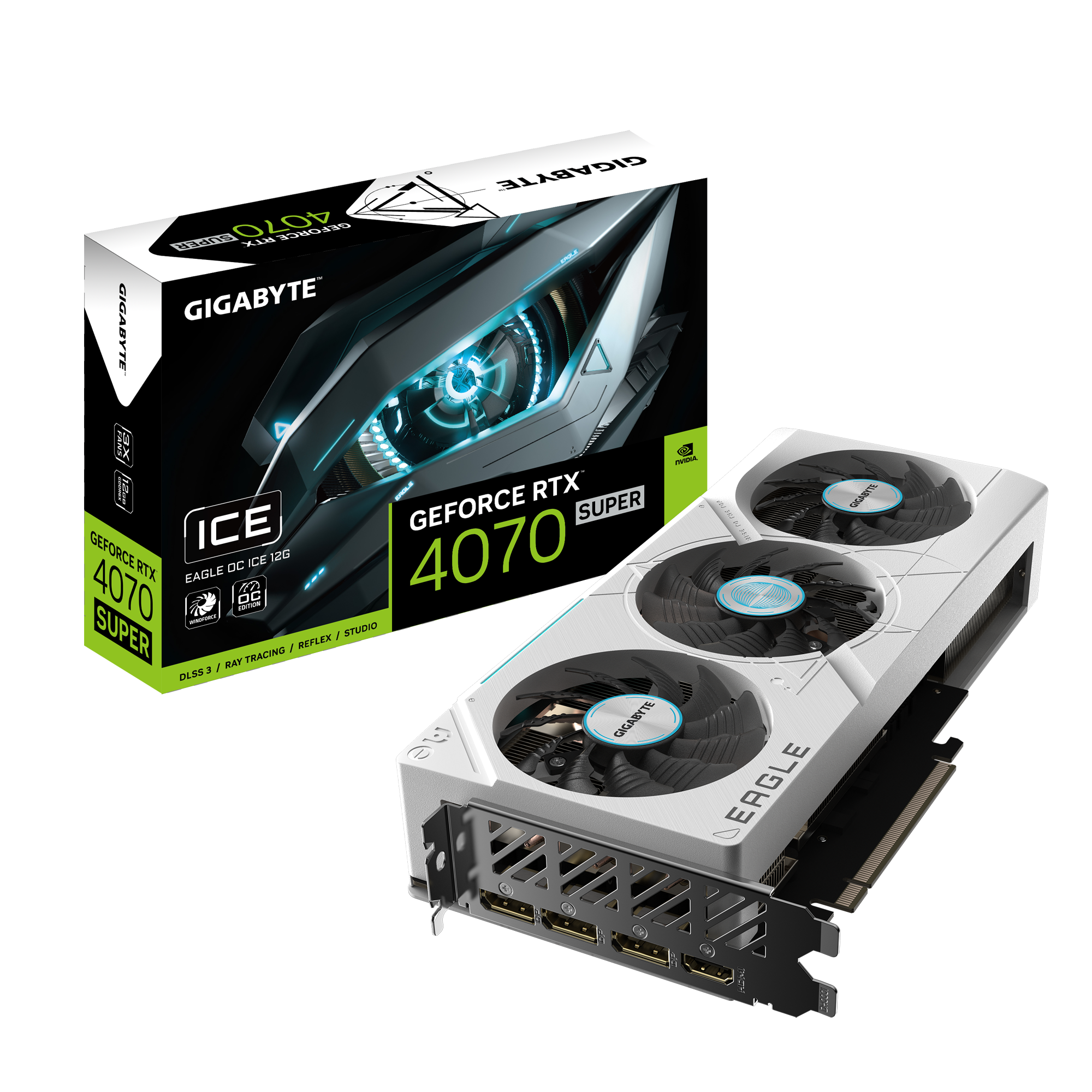 GIGABYTE GeForce RTX 4070 SUPER 12GB Eagle OC ICE Grafikkarte