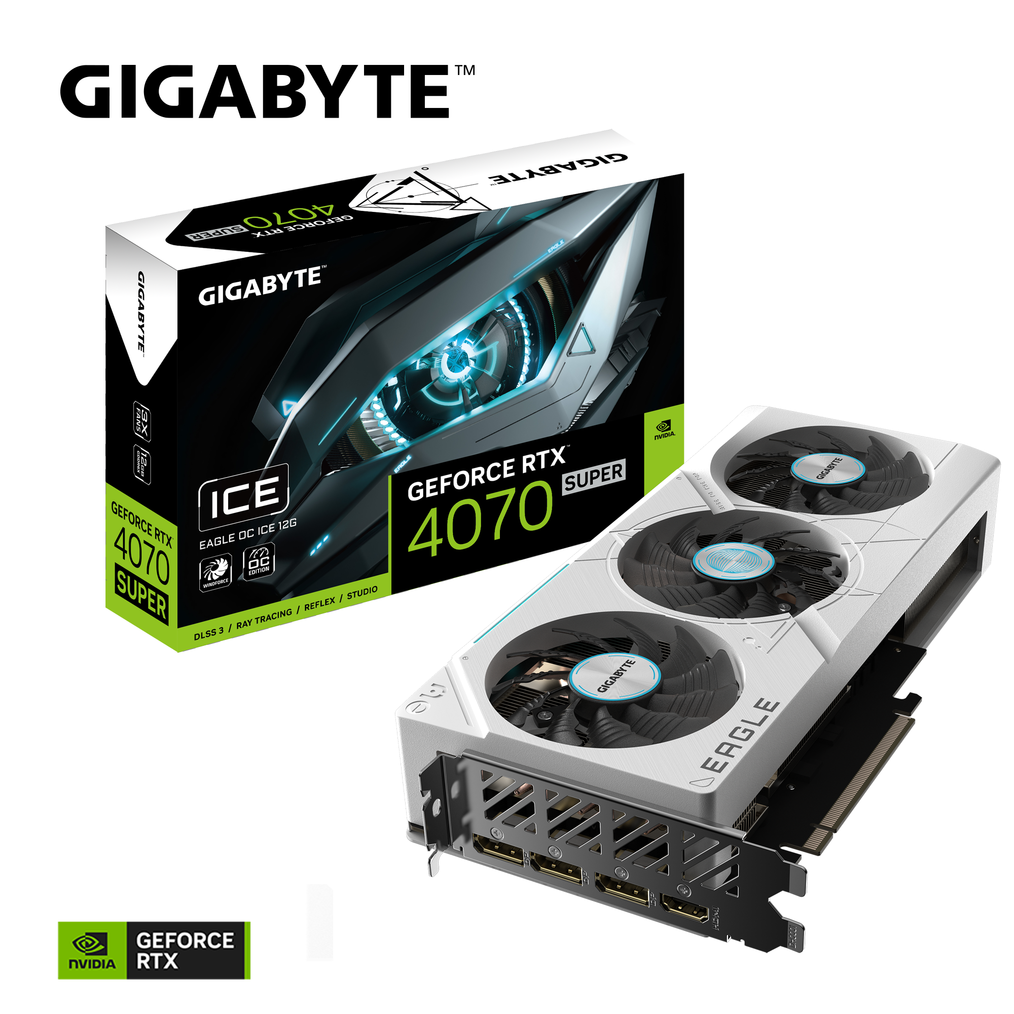 GIGABYTE GeForce RTX 4070 SUPER 12GB Eagle OC ICE Grafikkarte