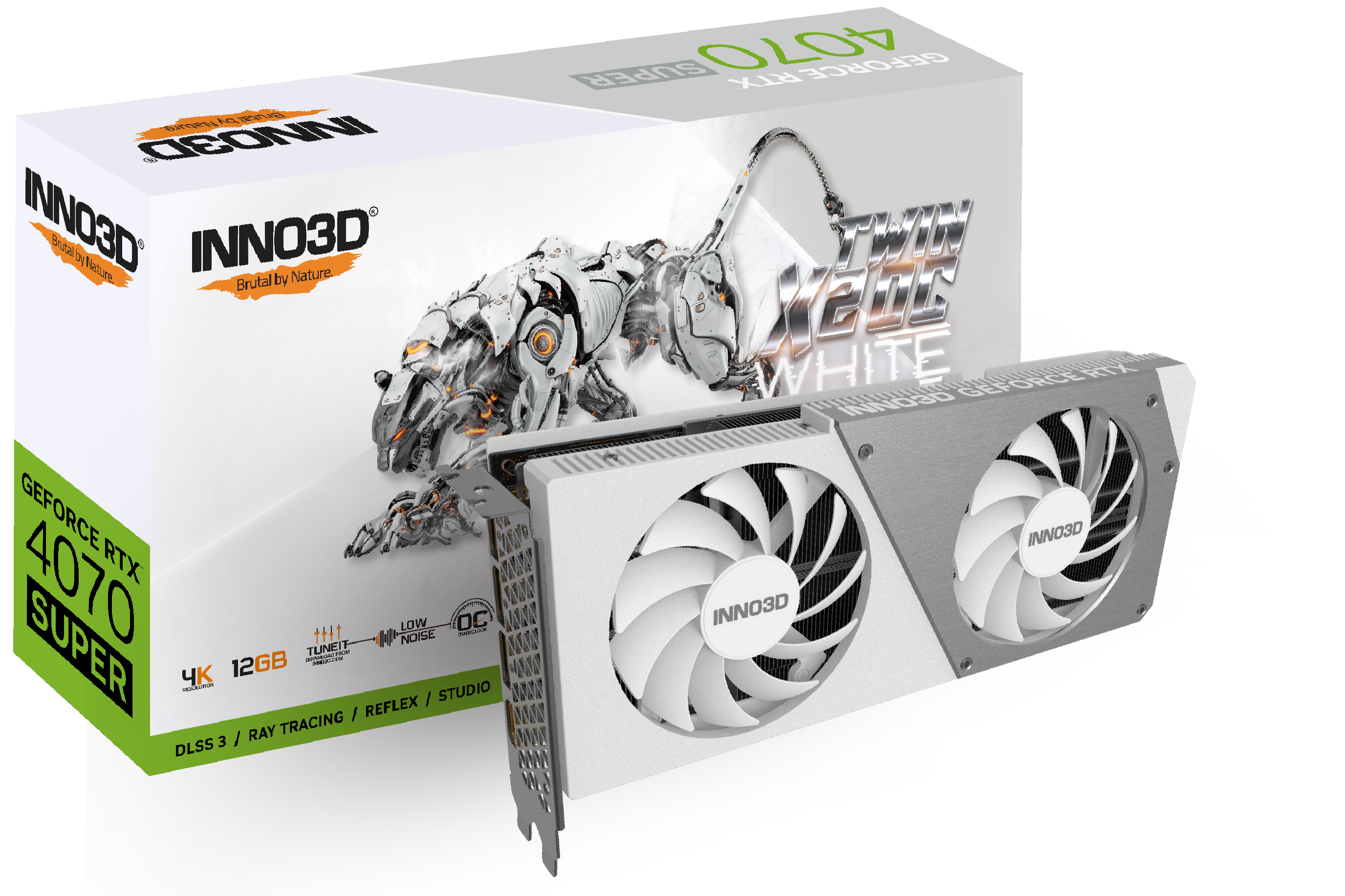 INNO3D GeForce RTX 4070 SUPER TWIN X2 OC WHITE 12GB GDDR6X Grafikkarte 3xDP/HDMI