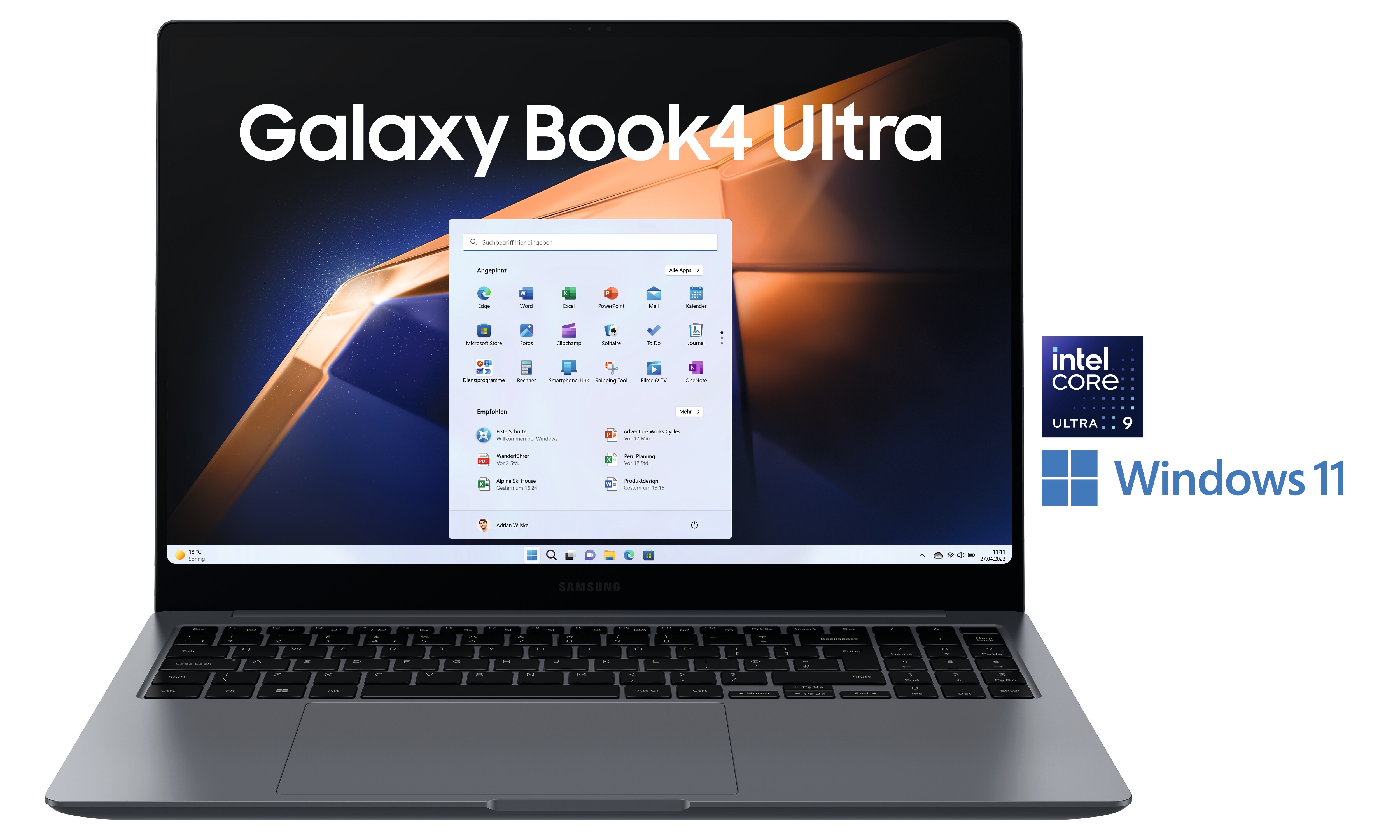 SAMSUNG Galaxy Book4 Ultra NP960XGL-XG1DE Ultra 9 185H 32GB/1TB SSD 16"WQXGA+ W