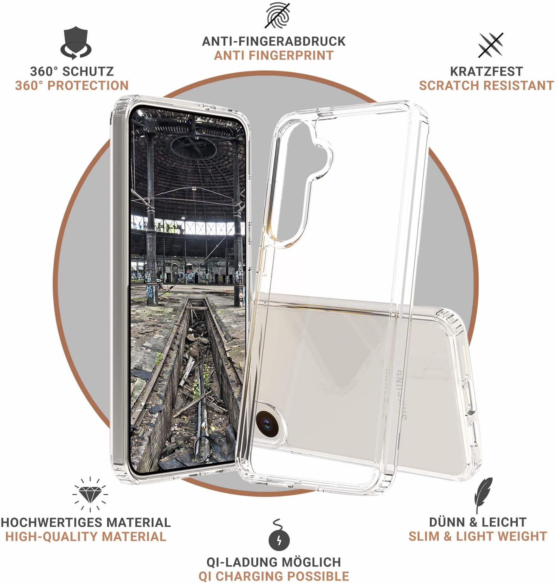 JT Berlin BackCase Pankow Clear Samsung Galaxy S24+ transparent