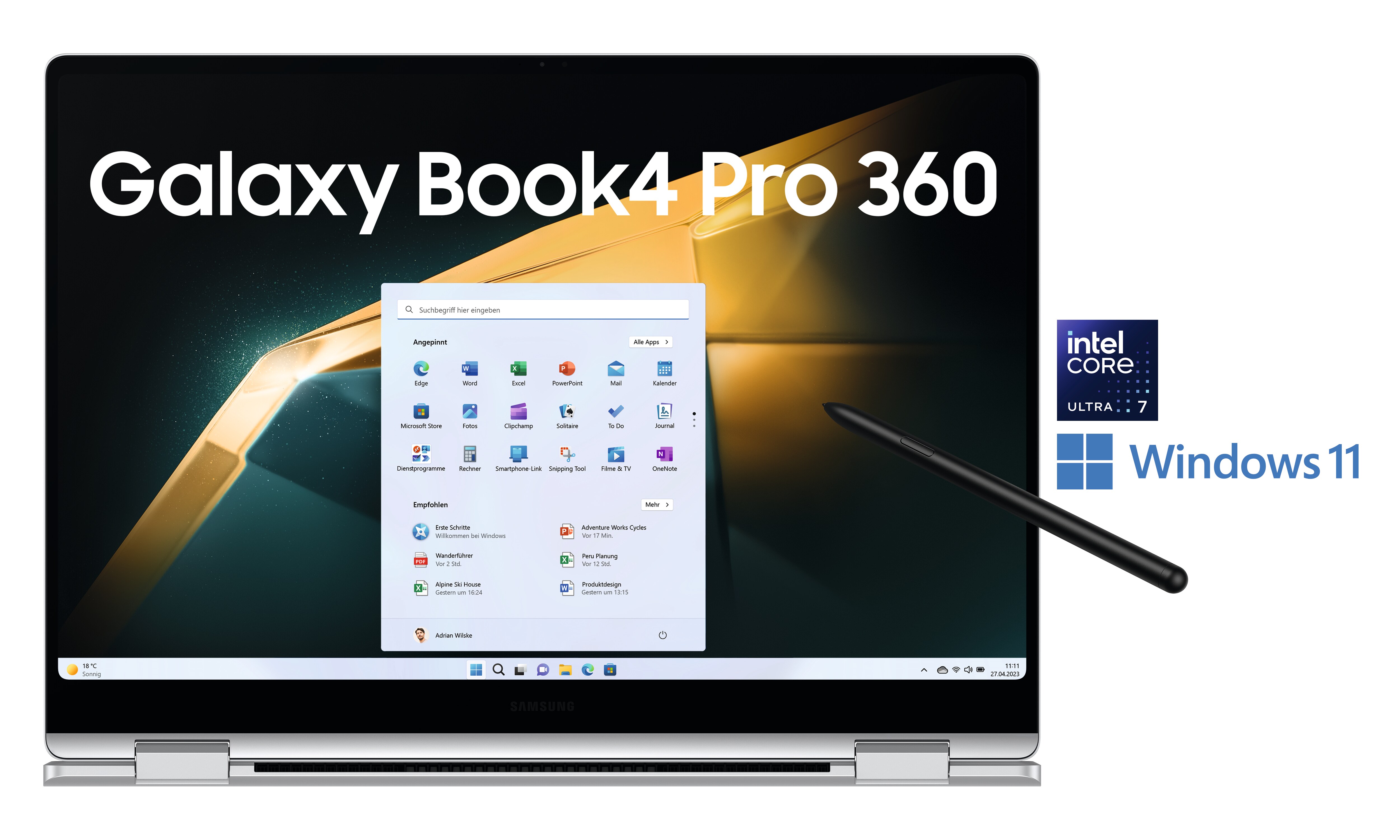 SAMSUNG Galaxy Book4 Pro360 NP960QGK-KS1DE Ultra 7 155H 32GB/1TB SSD 16"WQXGA+