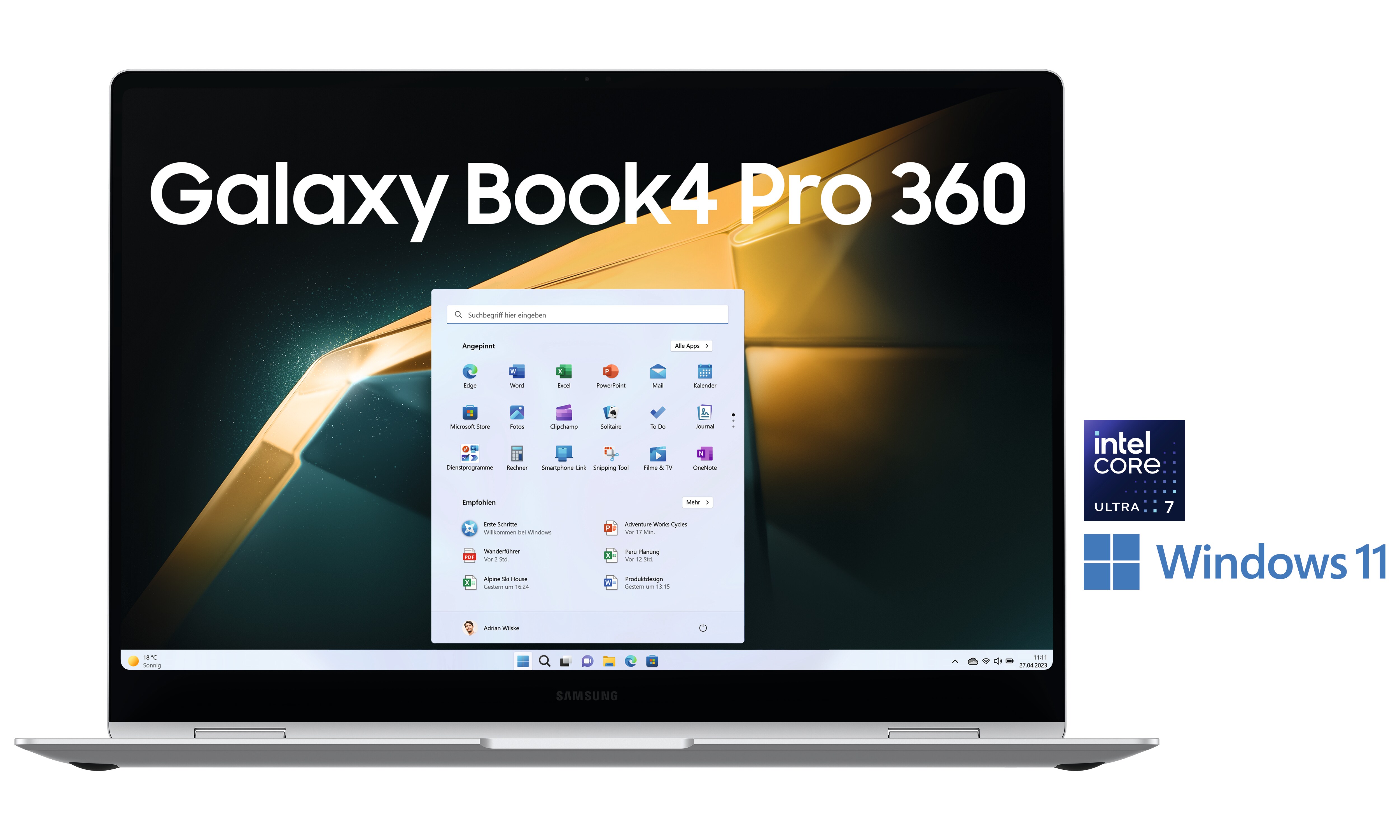 SAMSUNG Galaxy Book4 Pro360 NP960QGK-KS1DE Ultra 7 155H 32GB/1TB SSD 16"WQXGA+